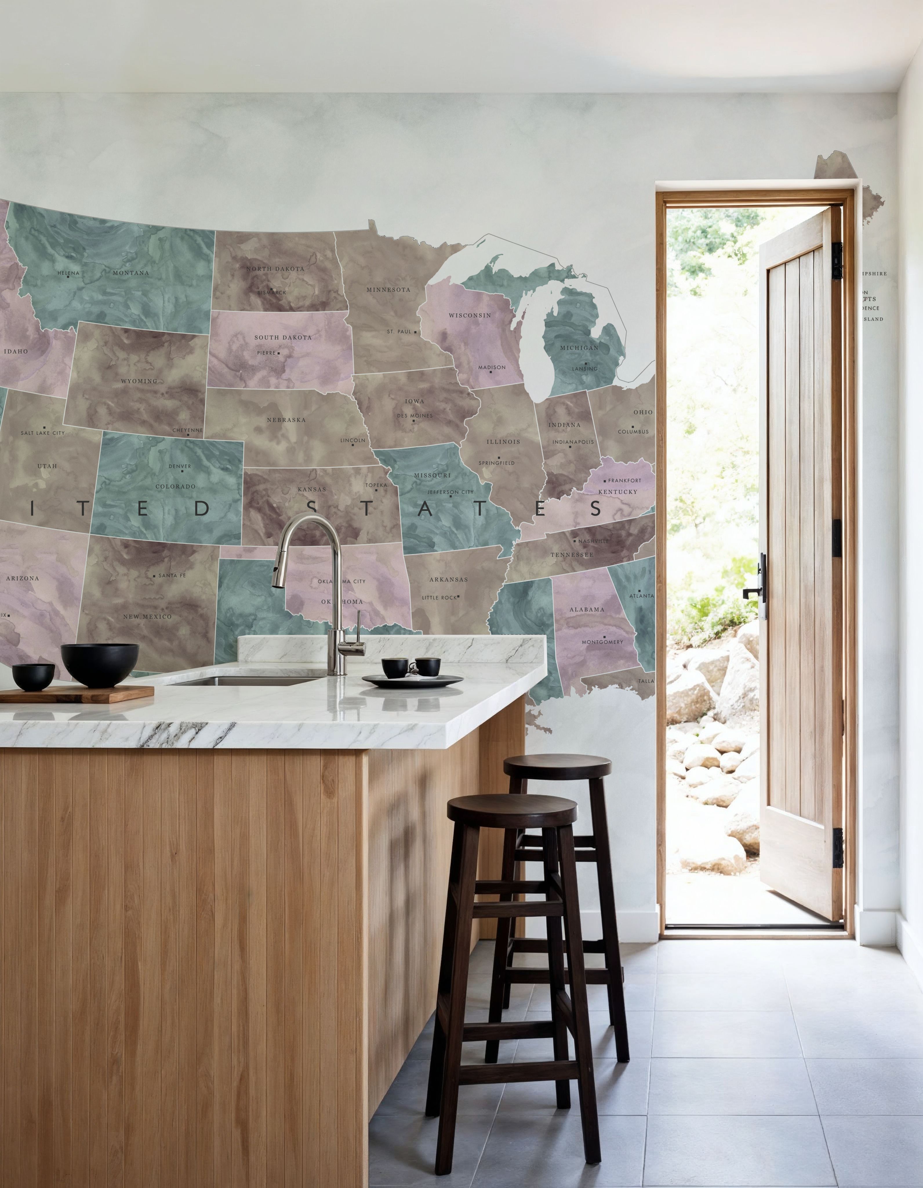 US State Map - Leire Wash