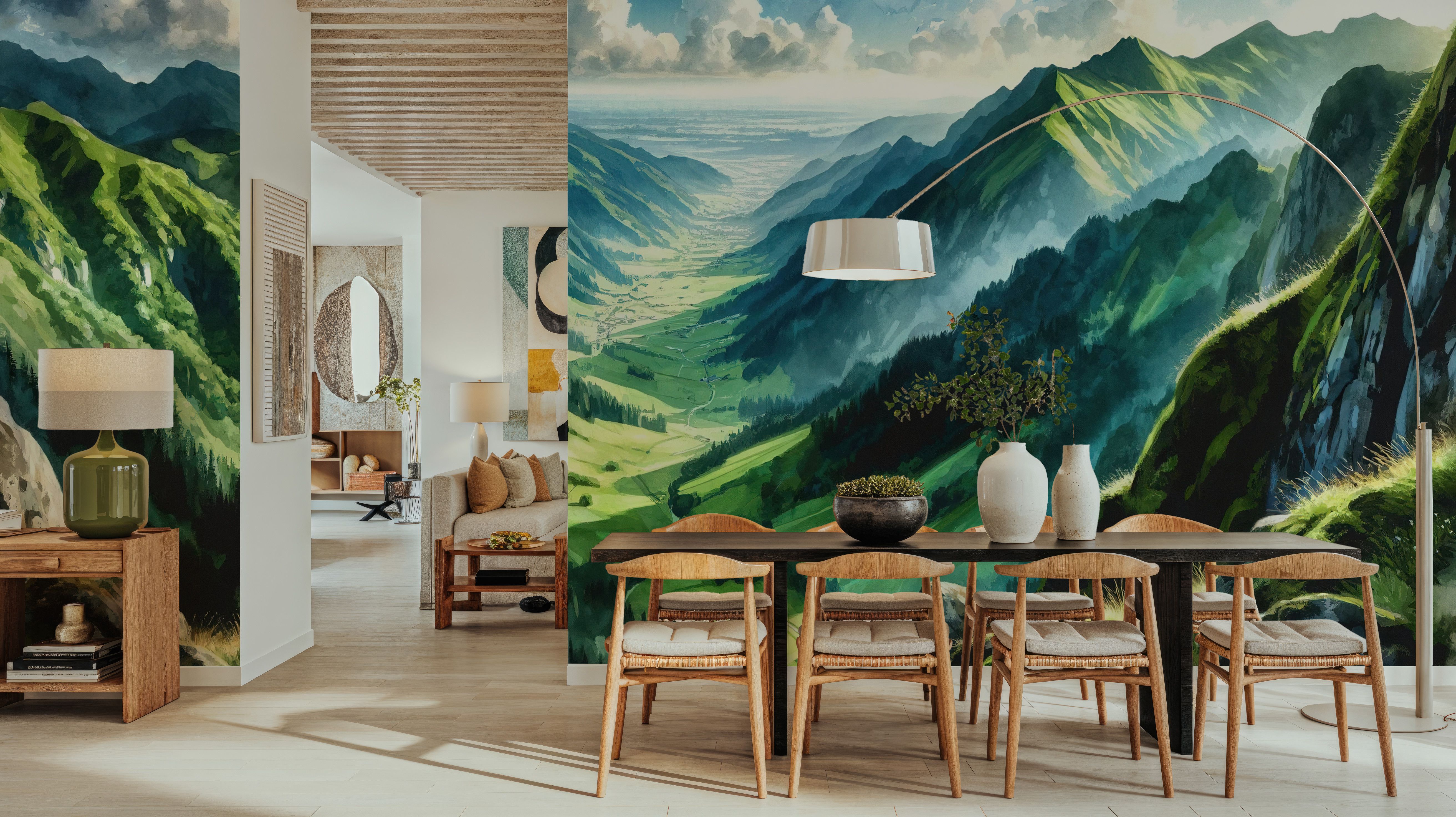 Expansive Mountain Valley Landscape