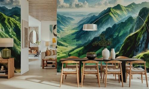 Expansive Mountain Valley Landscape