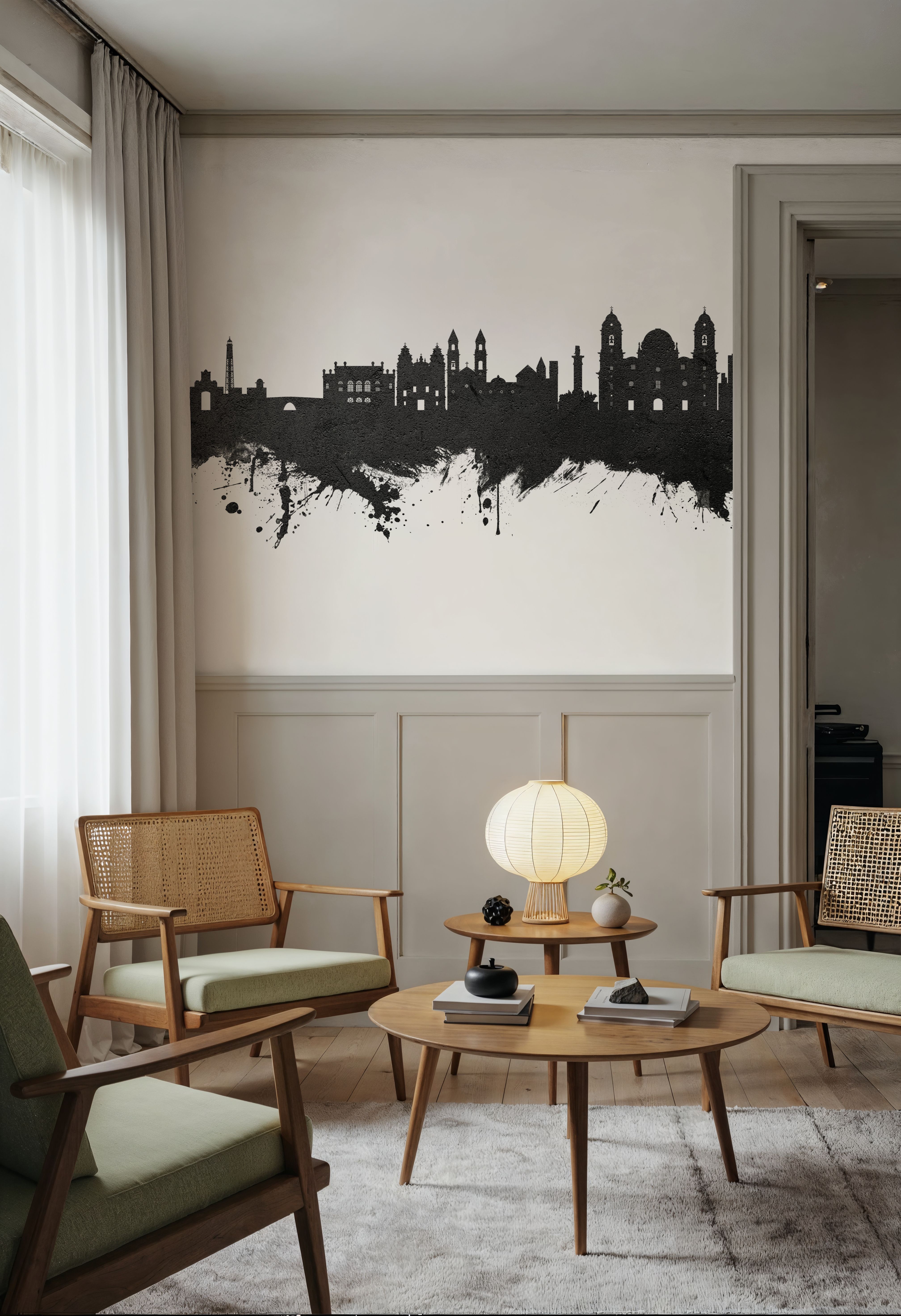 Cádiz Spain Skyline Black & White