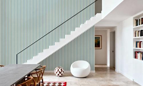 Ticking Awning Stripes, Baby Blue