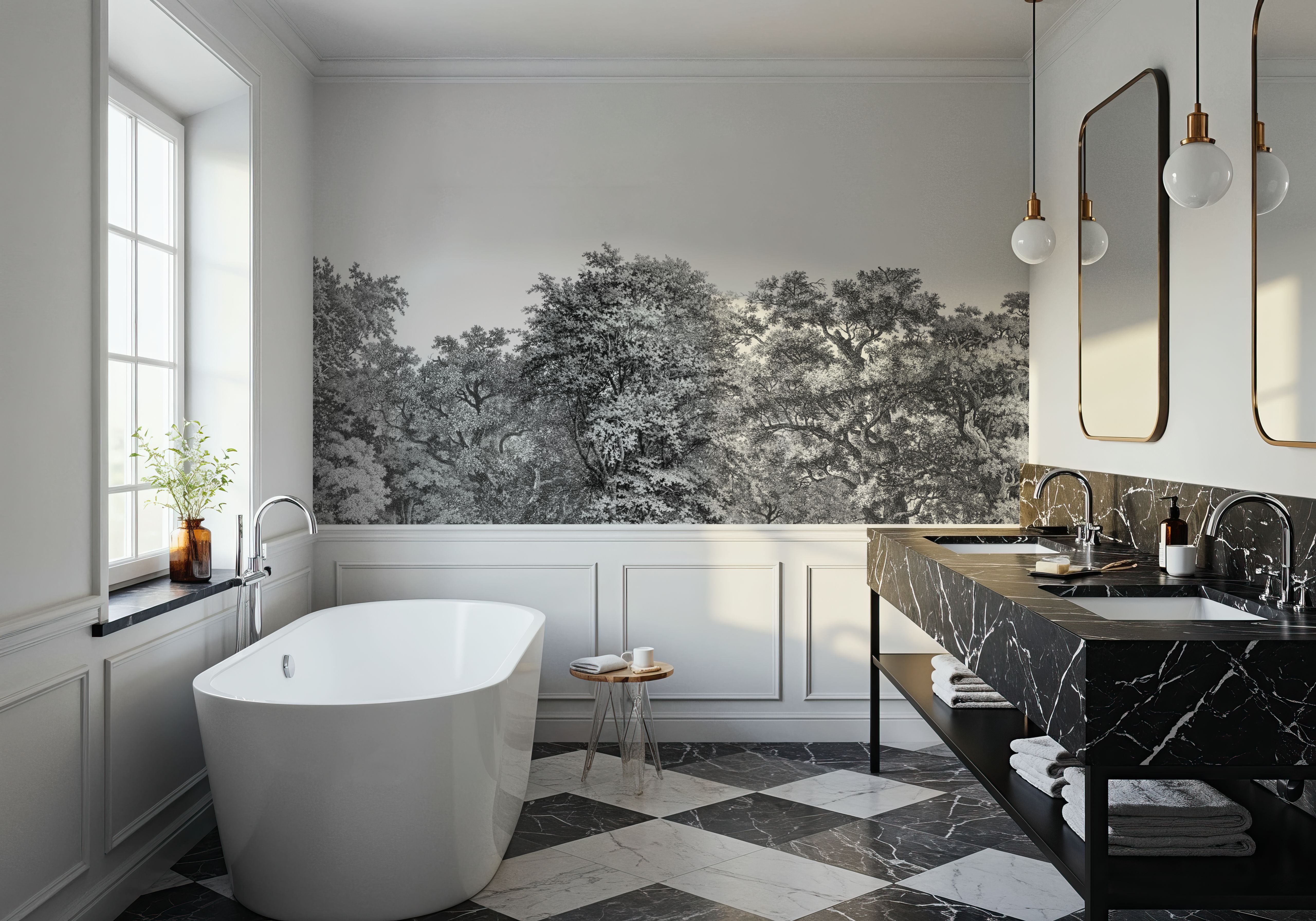 Over the Treetops, Stone, Wallpaper