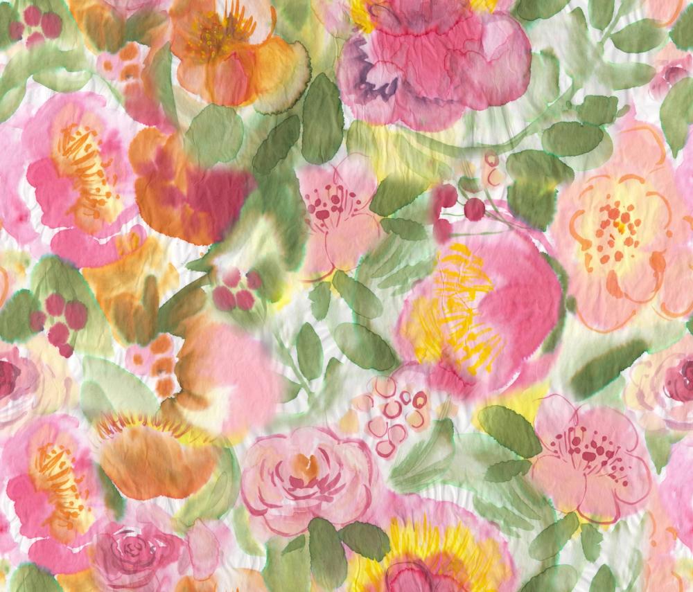 Colourful Watercolor Painted Floral