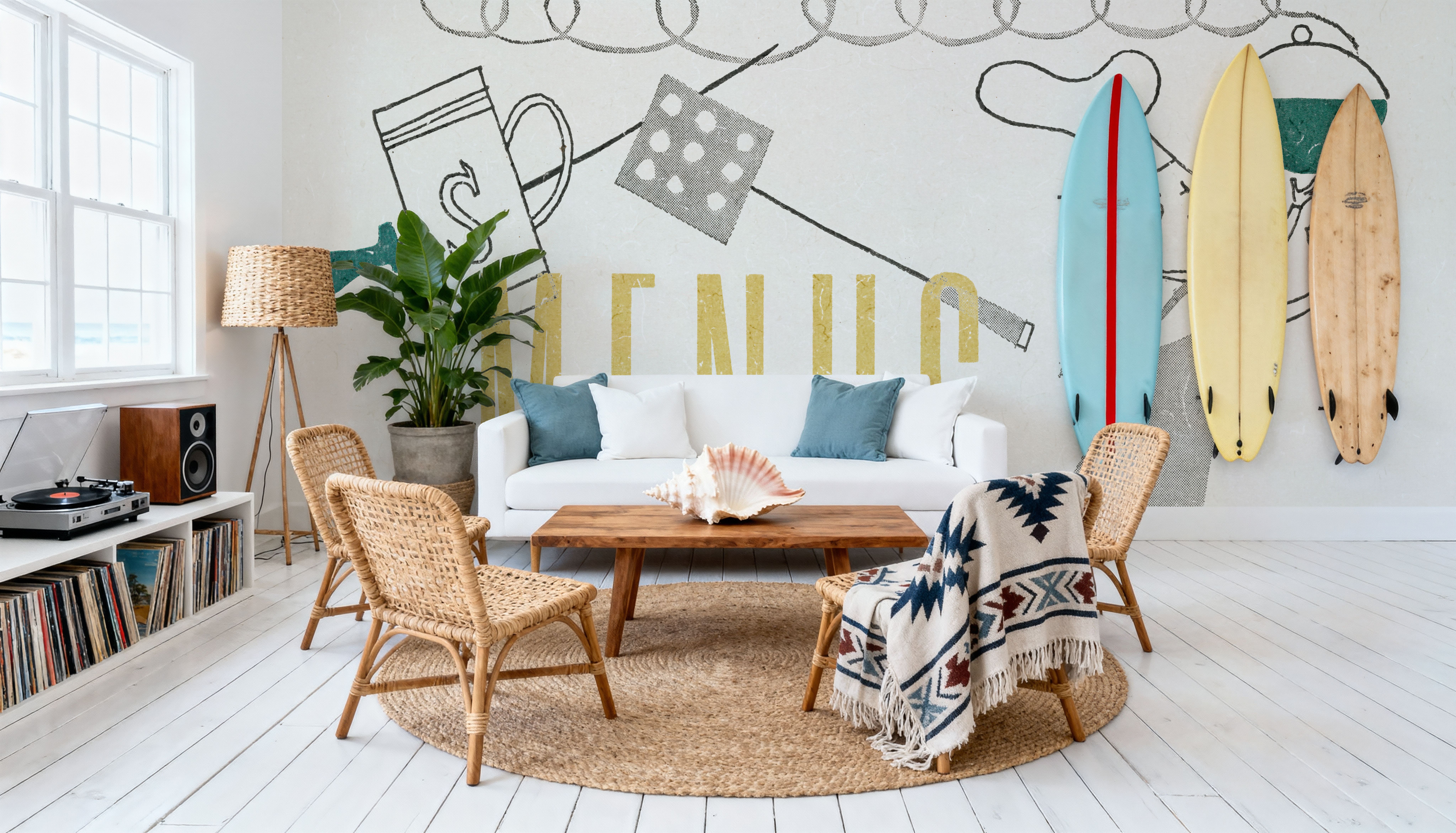 Retro Food Grab Some BBQ, Wallpaper