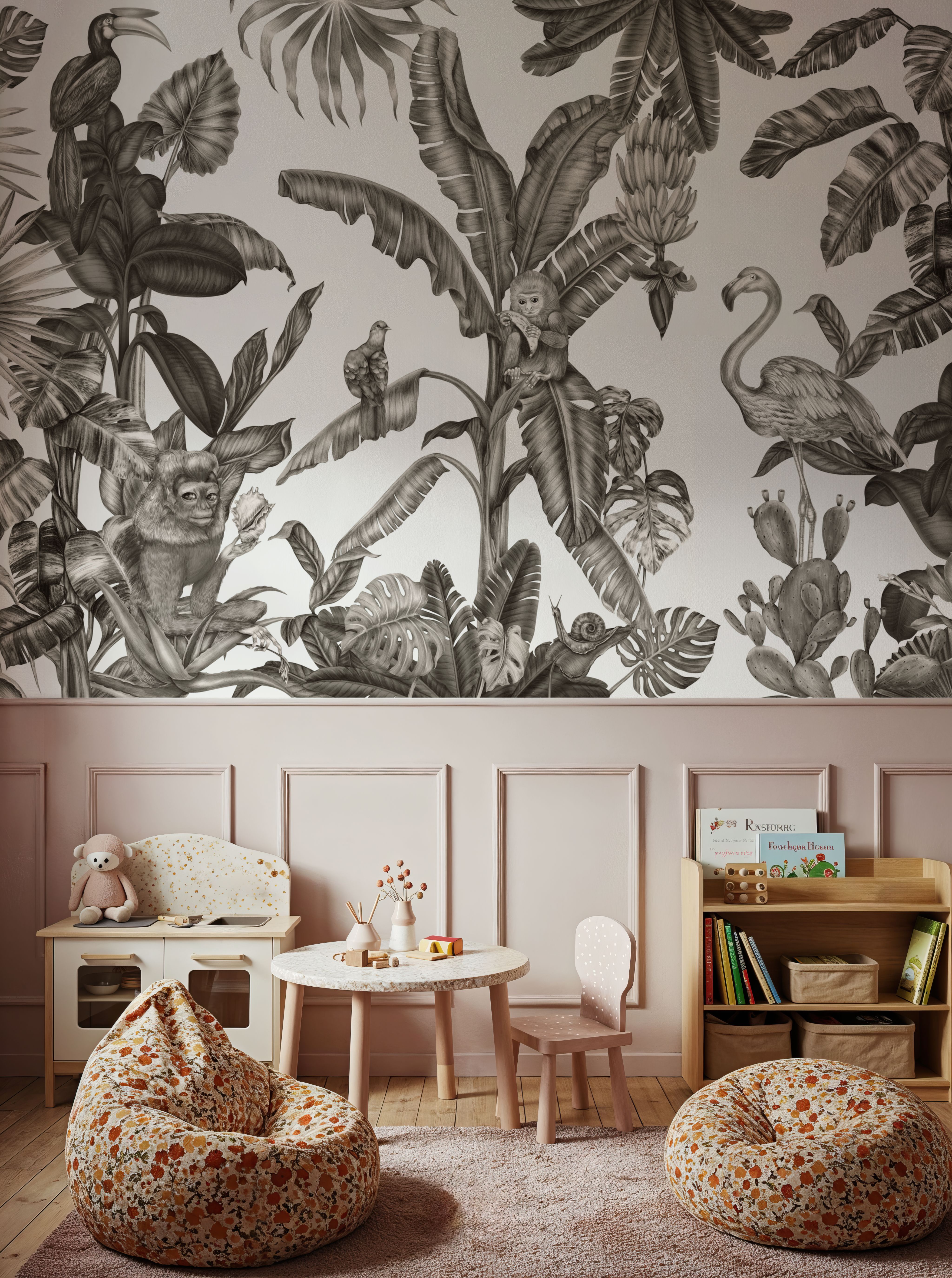 Monkeys With Birds, W&B
