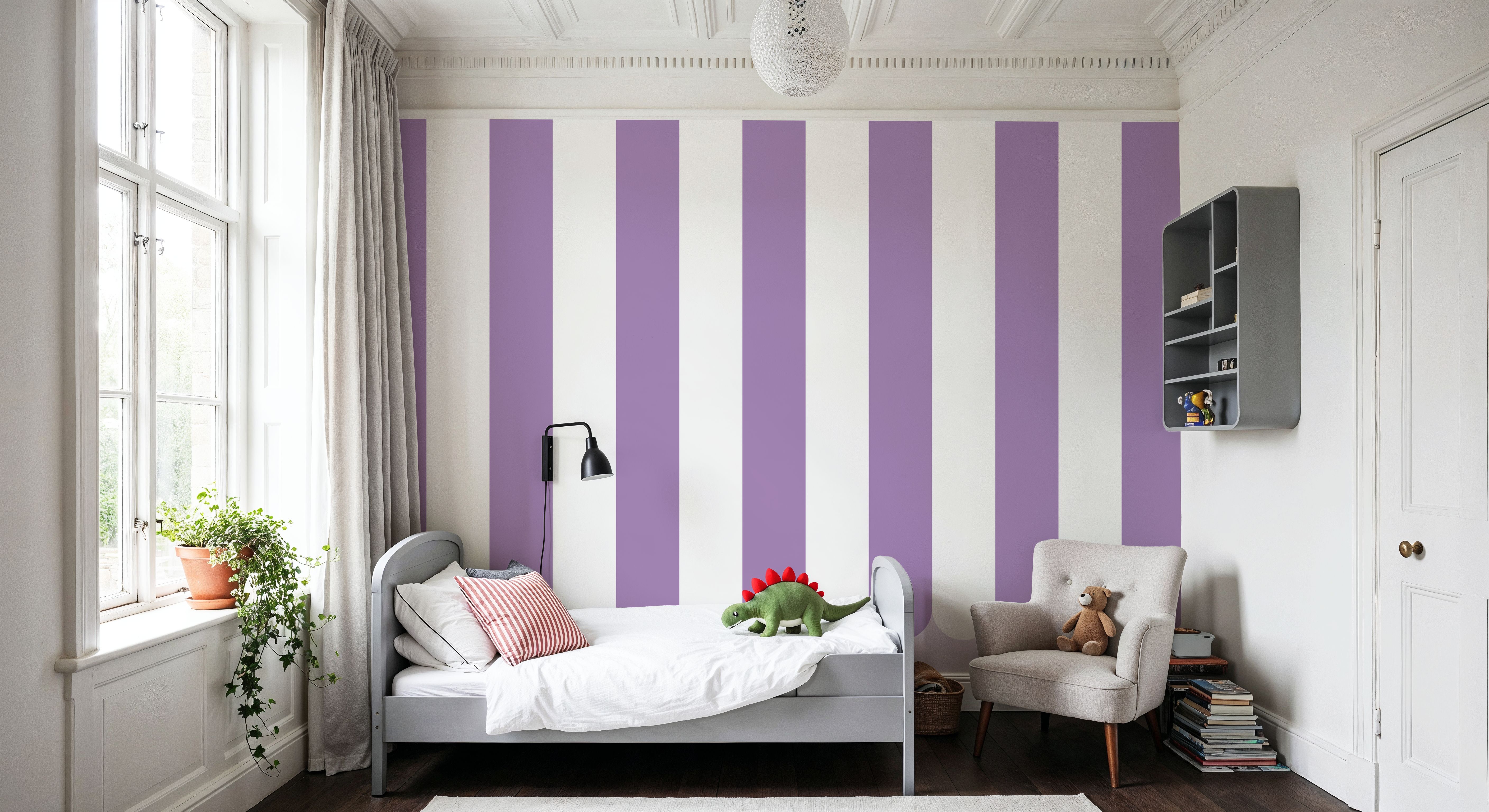 Scalloped Circus Stripes, Purple