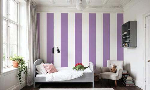 Scalloped Circus Stripes, Purple