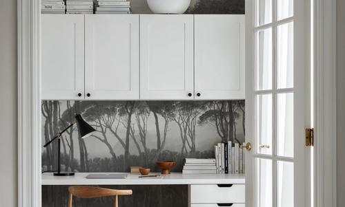 Mediterranean Pine Landscape, Gray