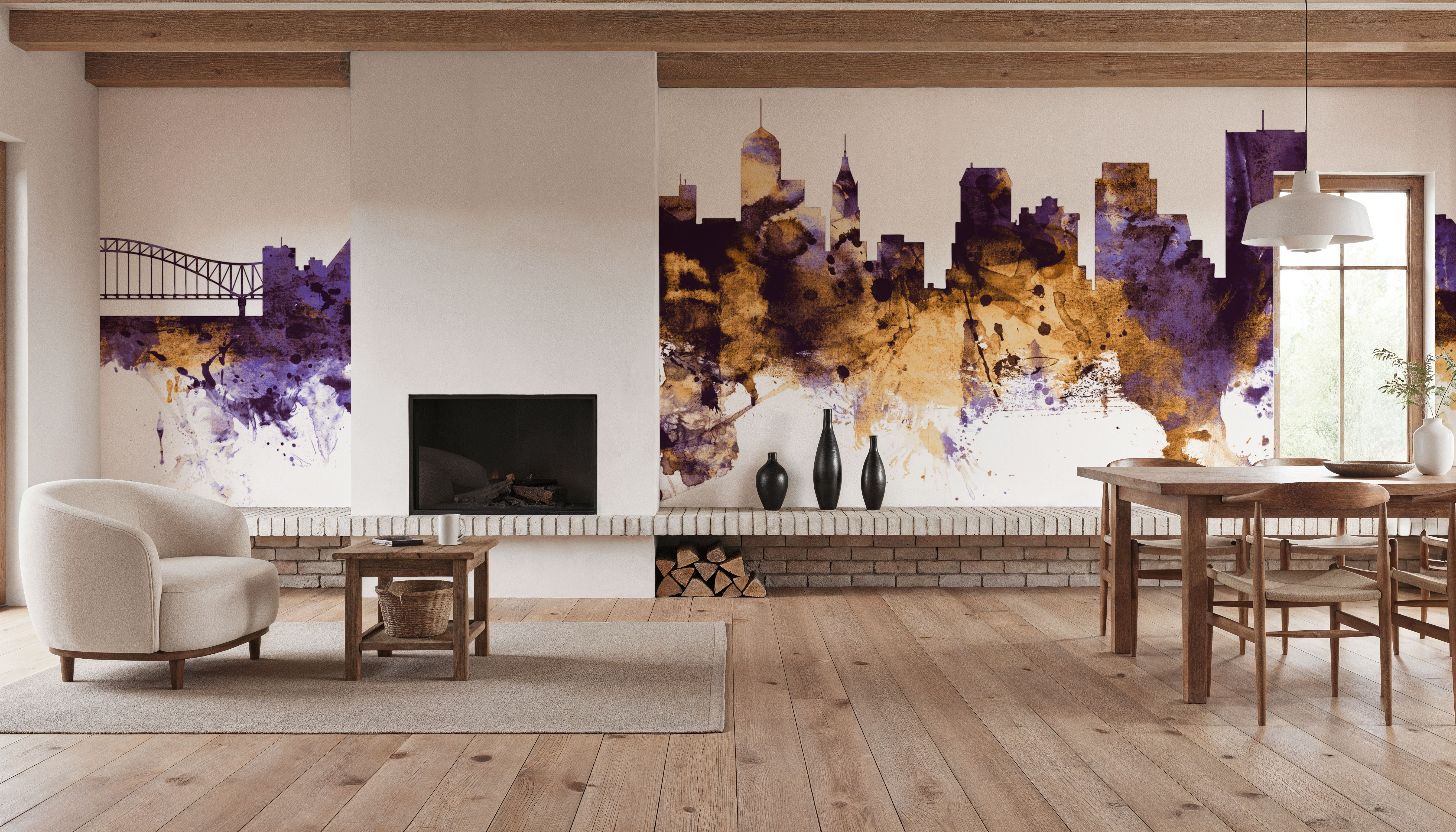 Memphis Tennessee Skyline Purple & Gold