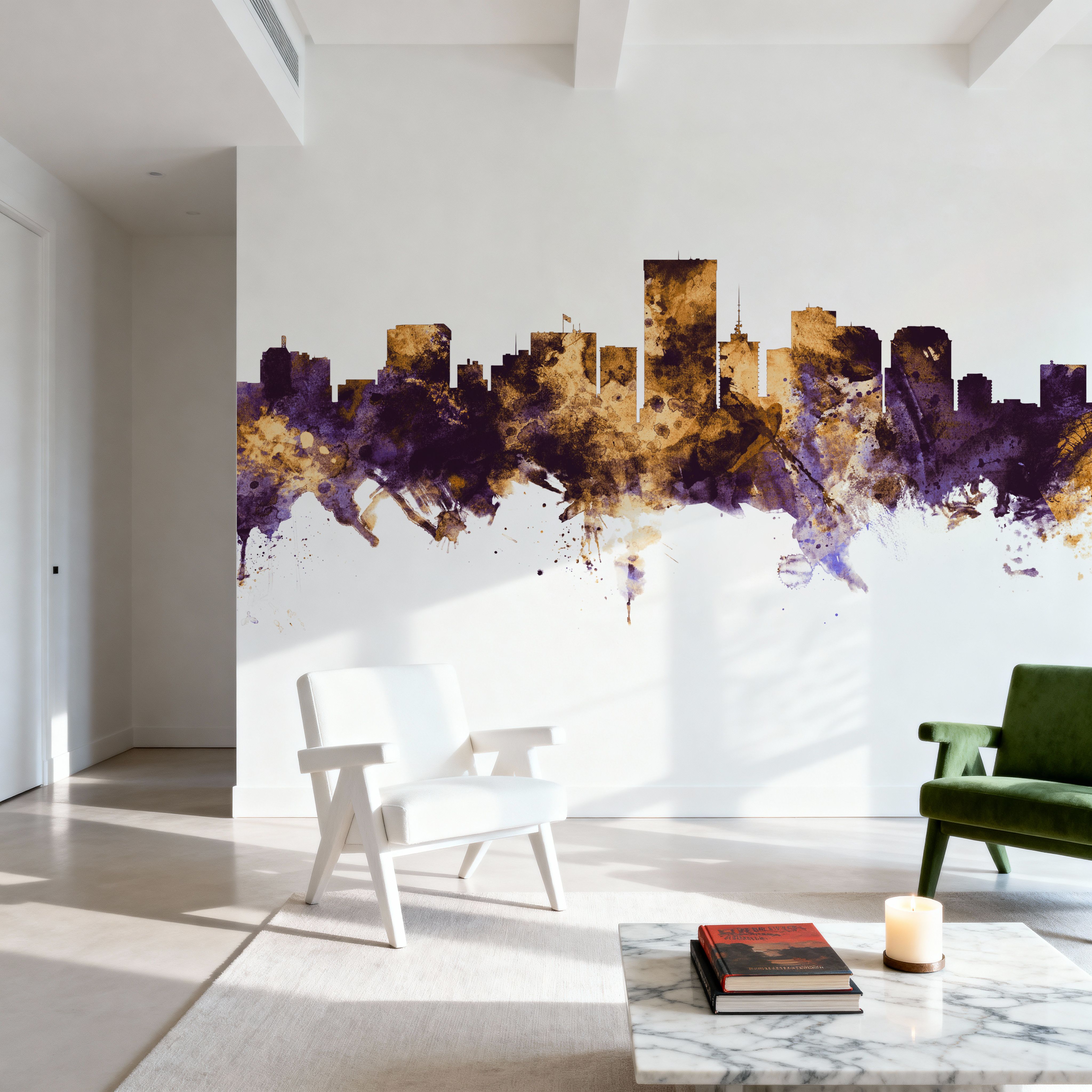 Richmond Virginia Skyline Purple & Gold