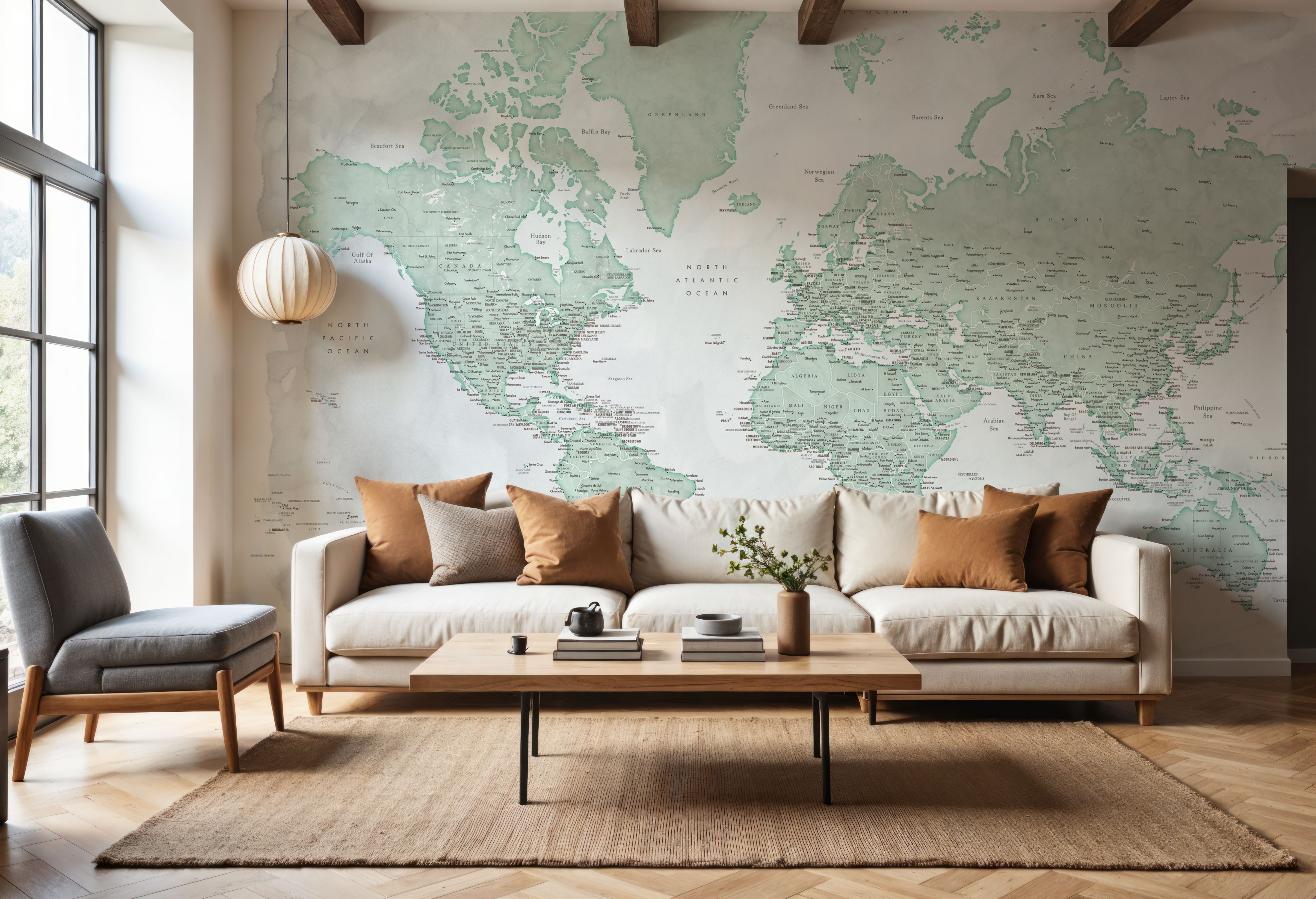 World Map Cities - Uzuri, Papier peint