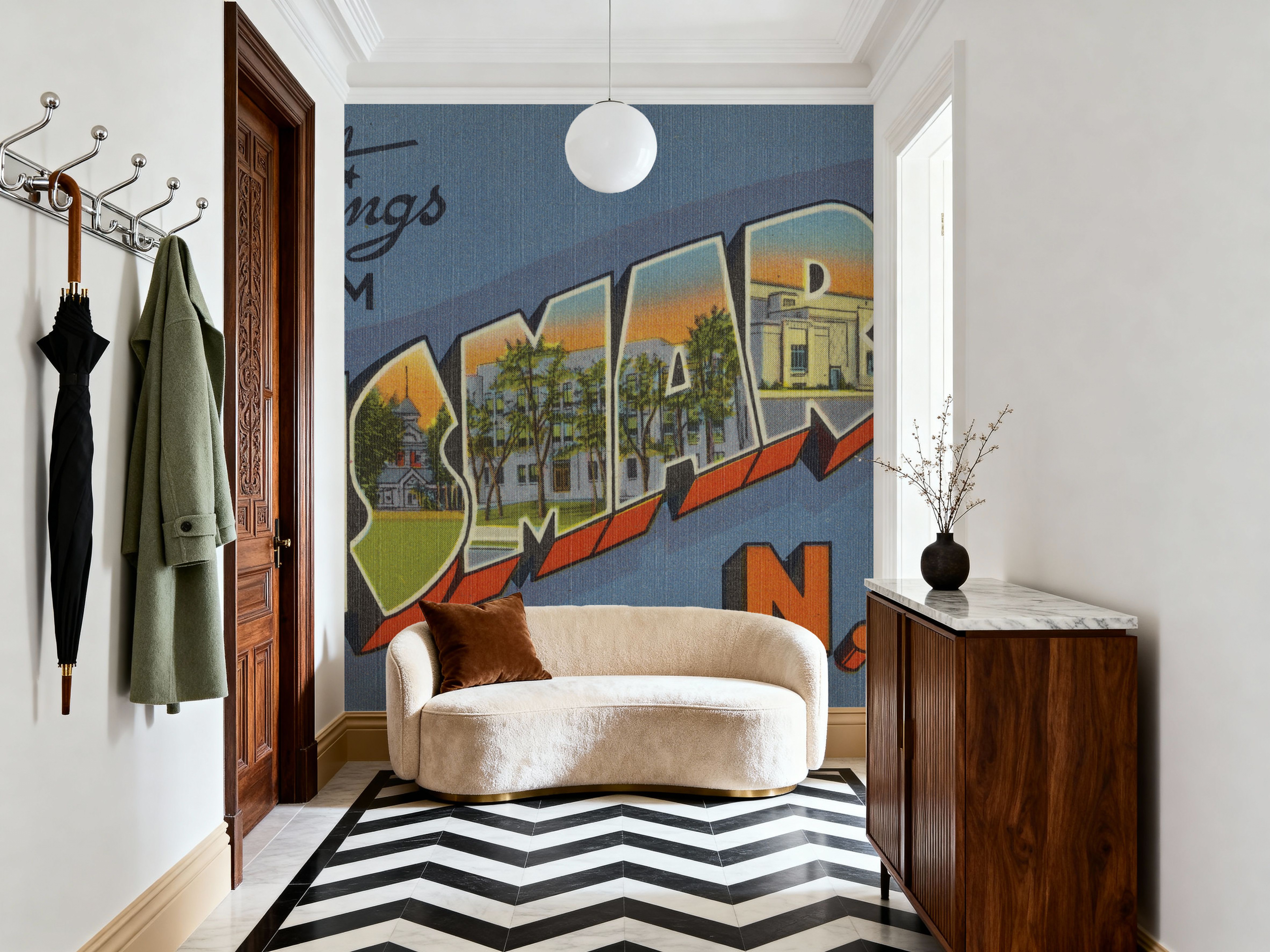 Greetings from Bismarck - Screenprint Postcard