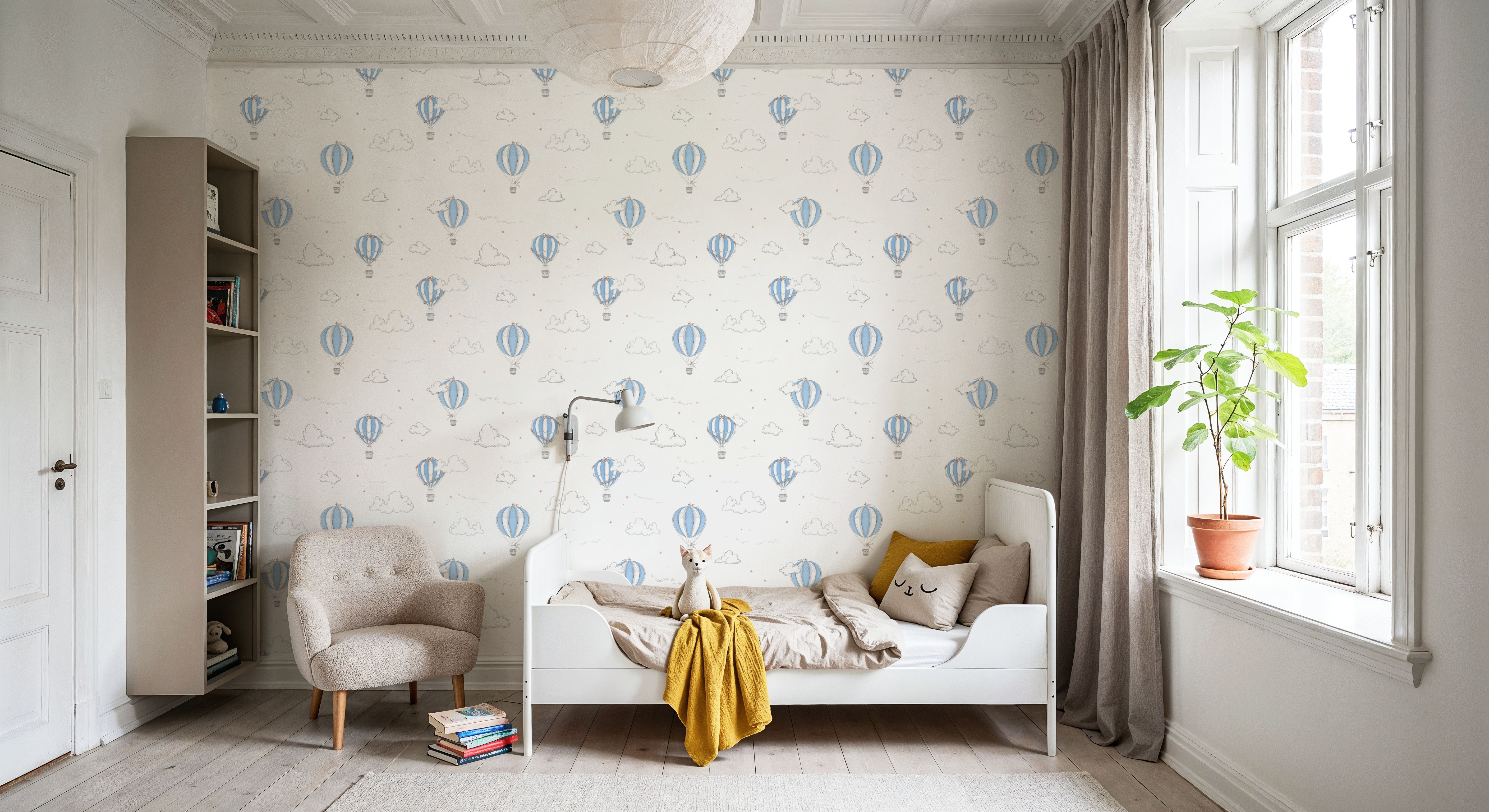 Petite Hot Air Balloons, Sky Blue