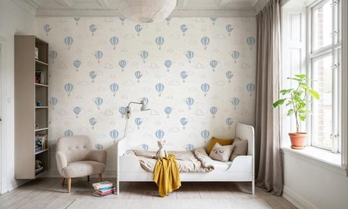 Petite Hot Air Balloons, Sky Blue