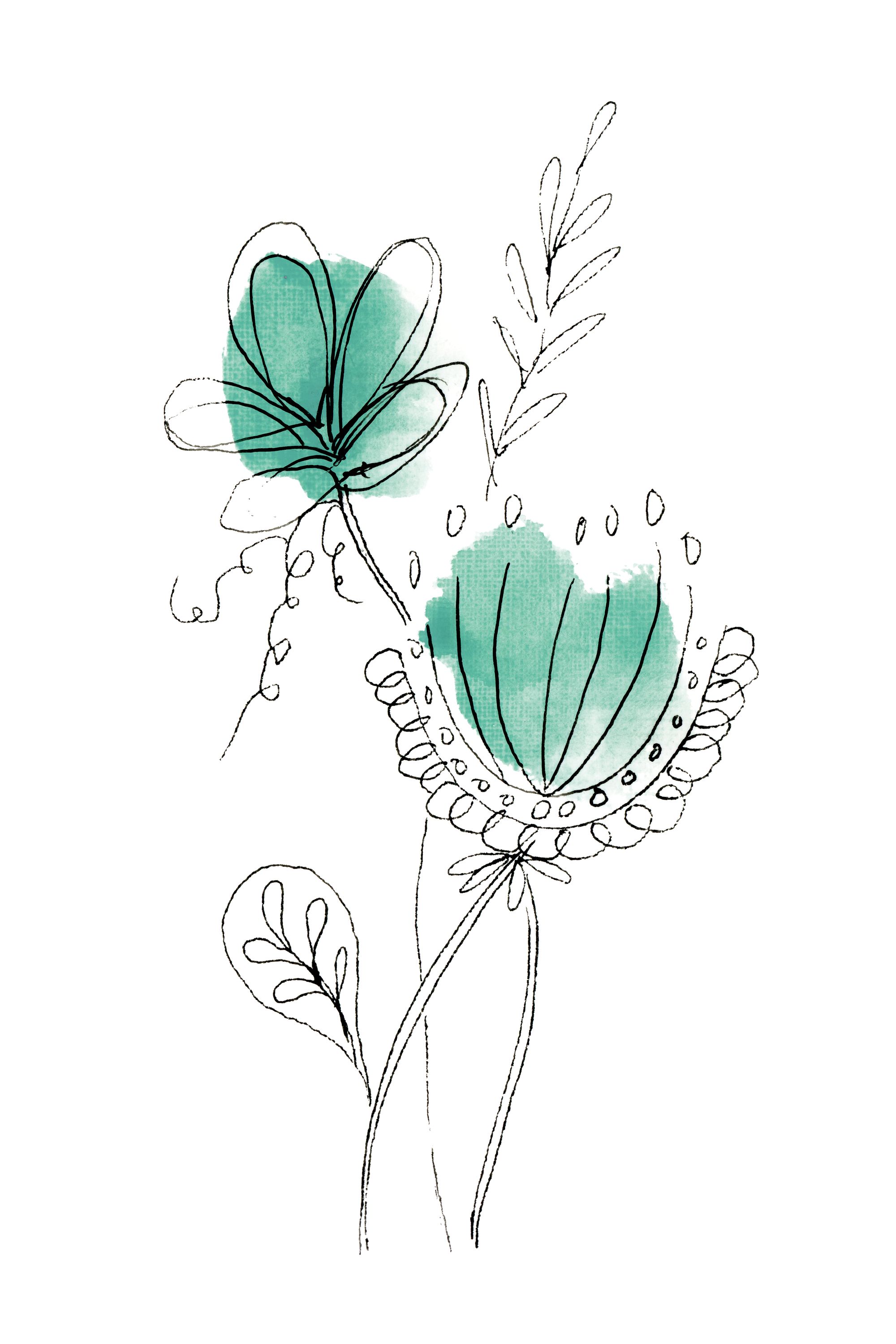 Line Flower VI