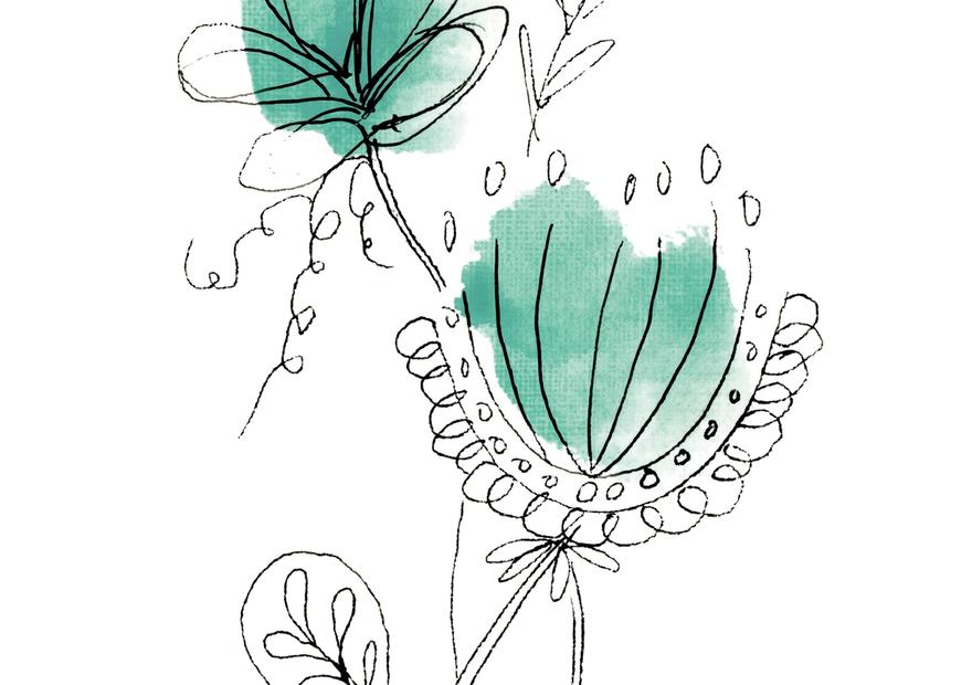 Line Flower VI