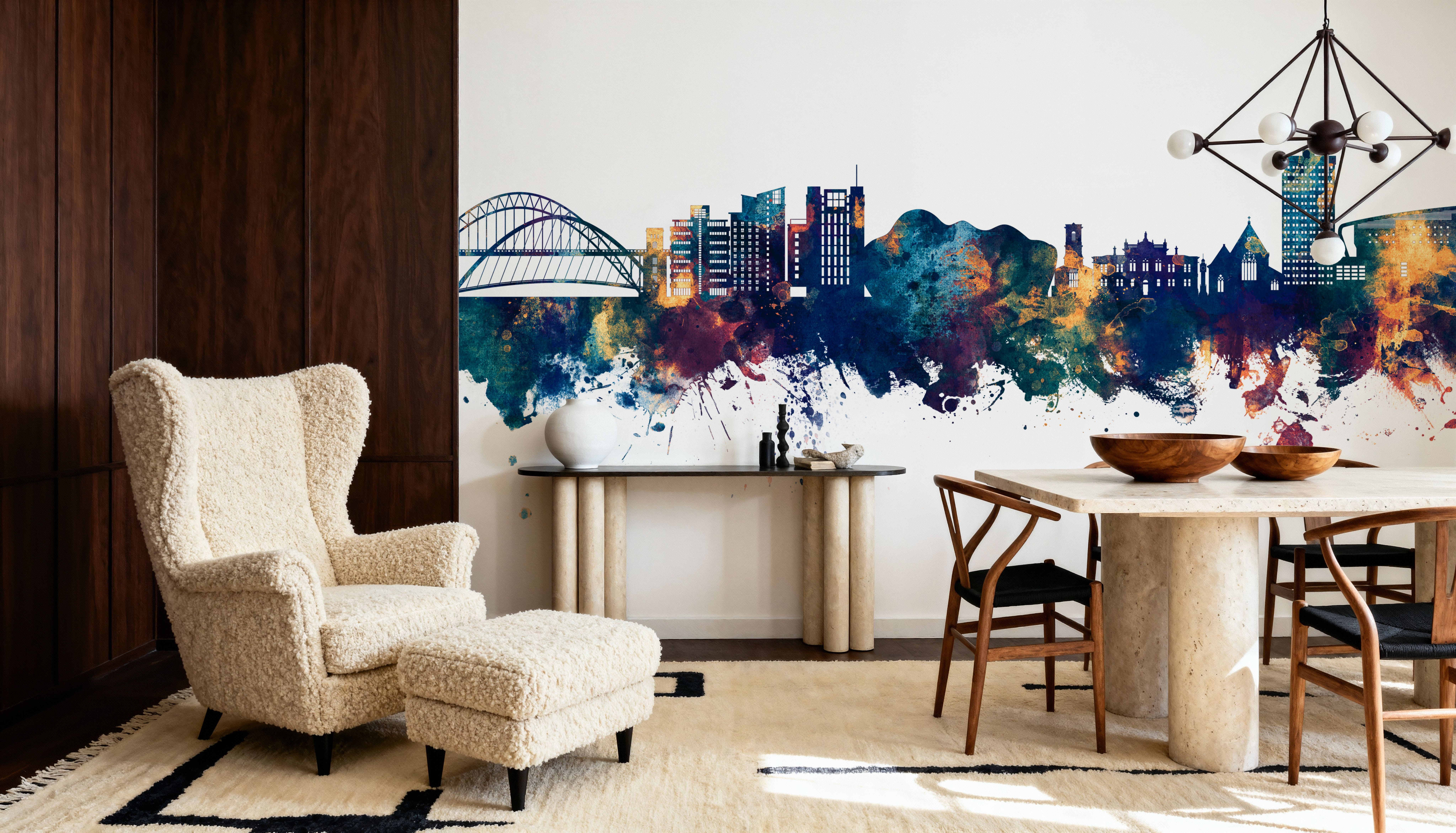 Gateshead England Skyline Blue & Bronze