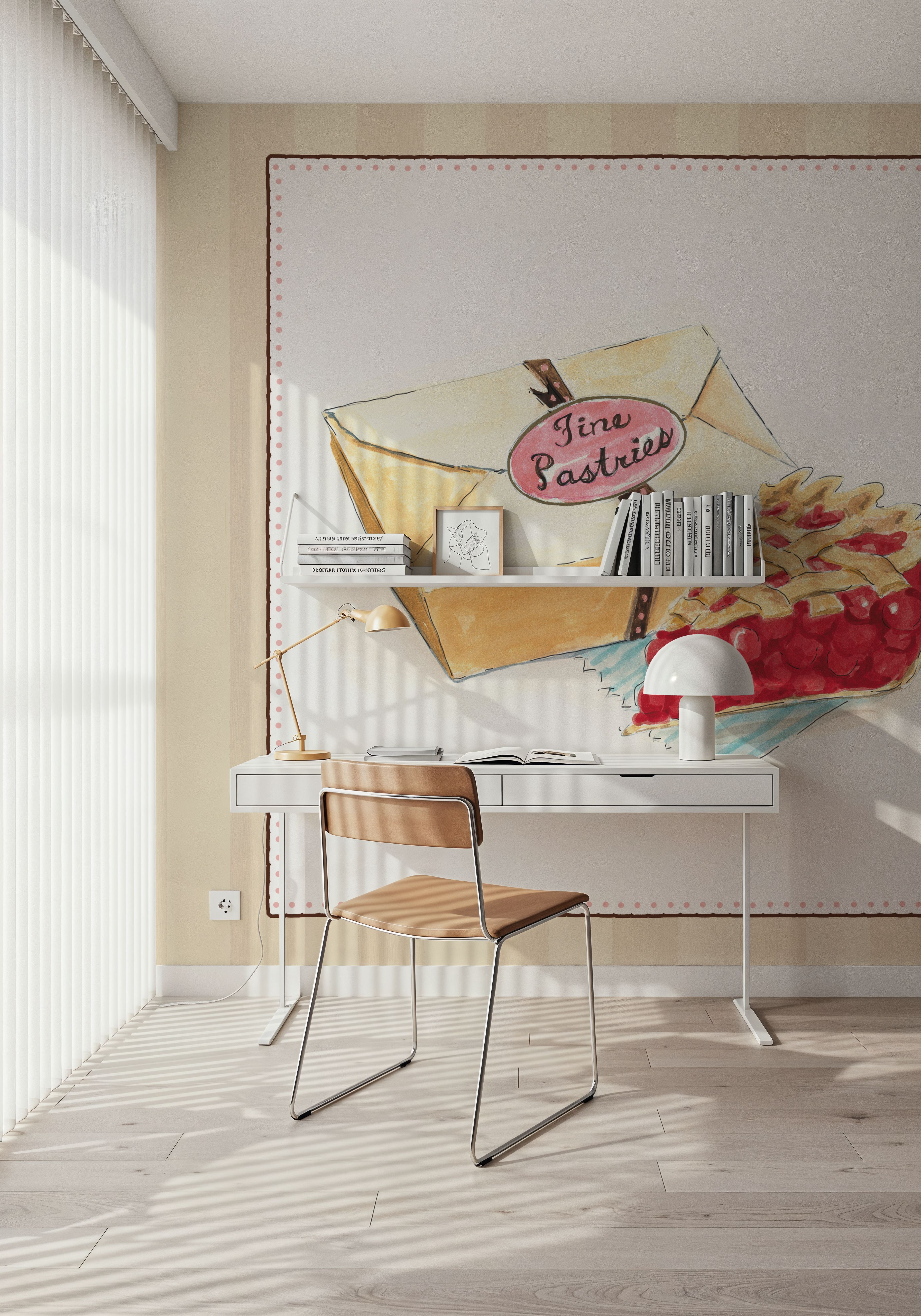 Slice of Pie on Stripes
