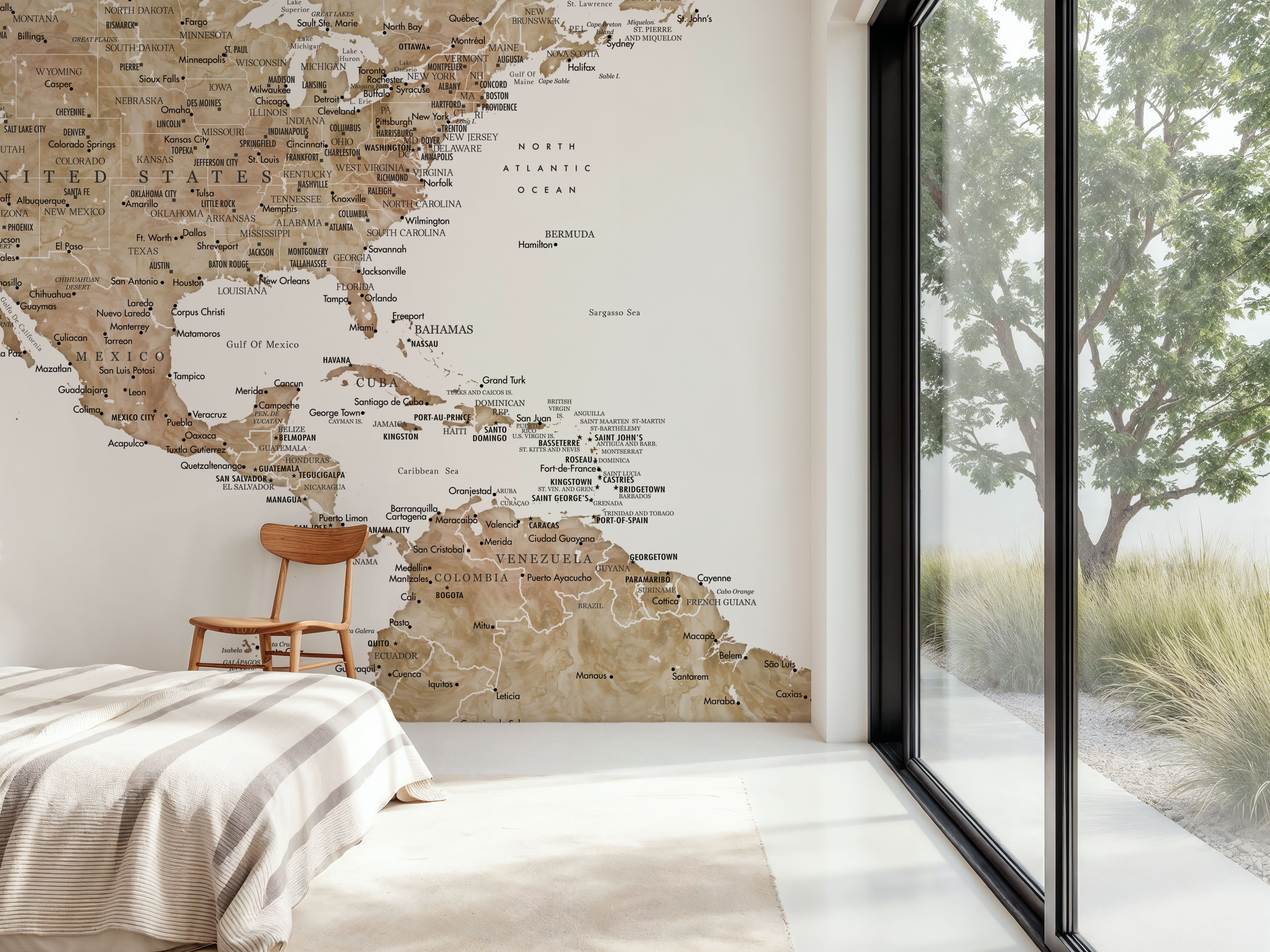 US Mexico Caribbean Map - Abey