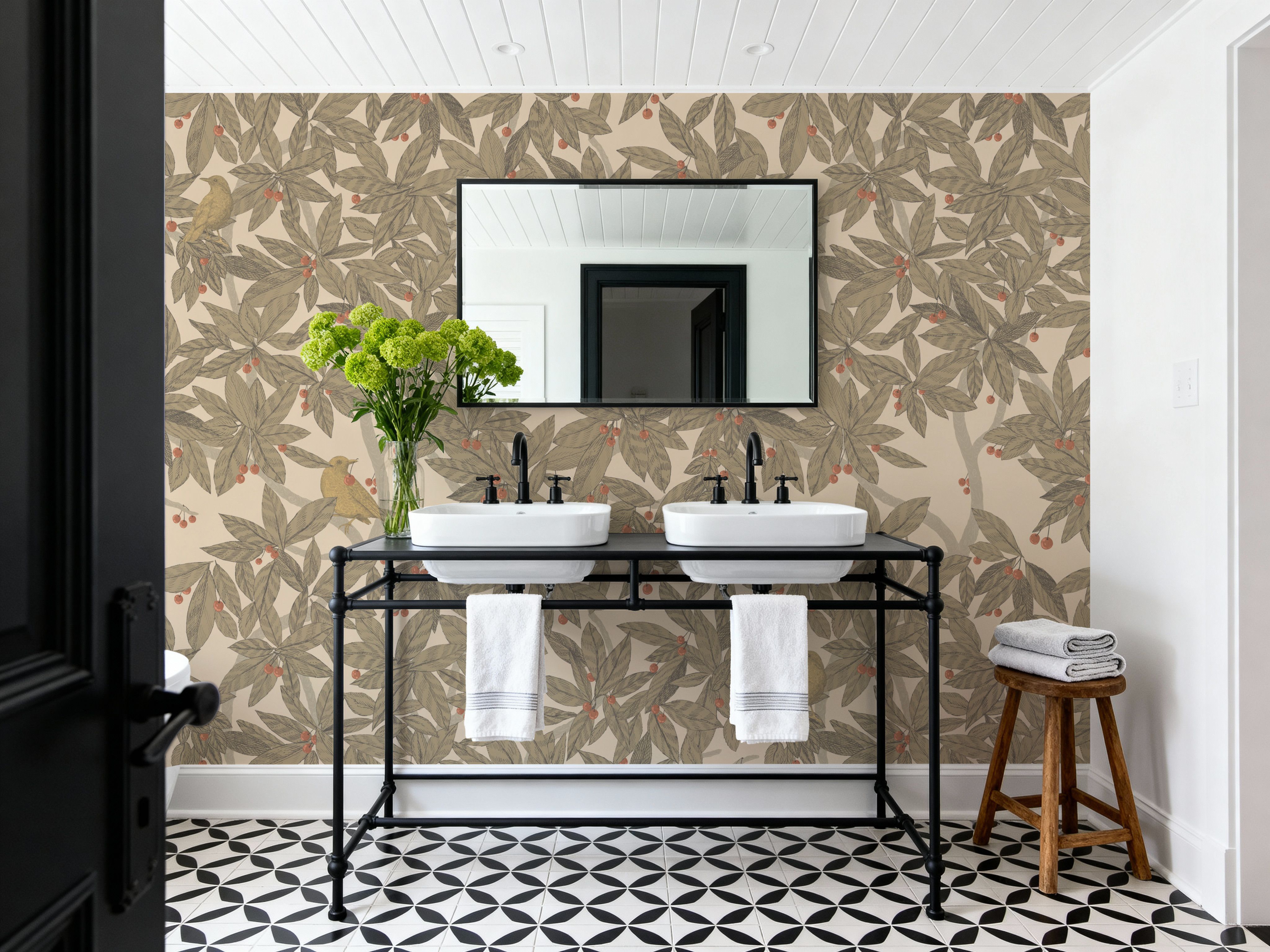 Cherry Tree Birds, Green