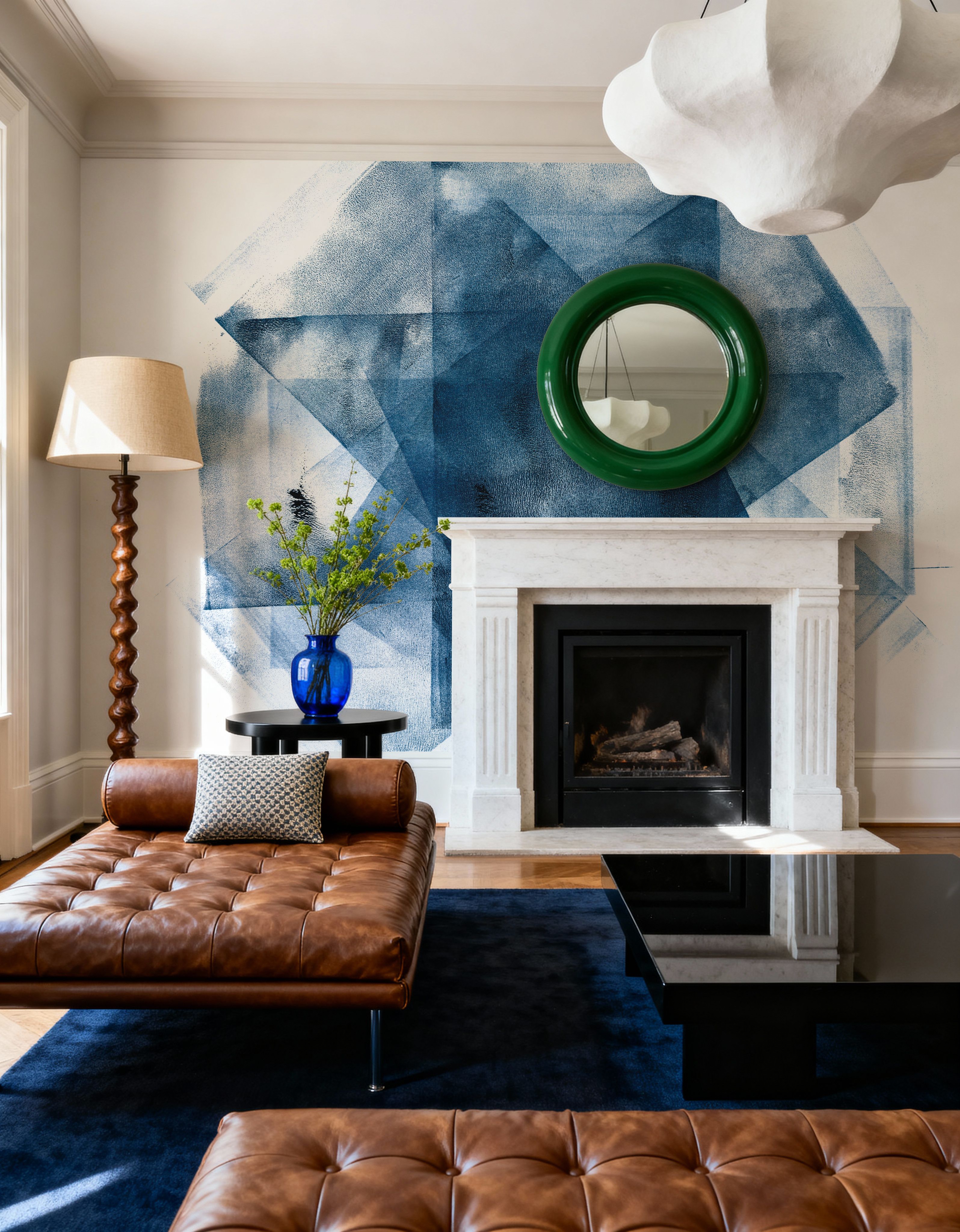 Blue Geometric Abstract Star