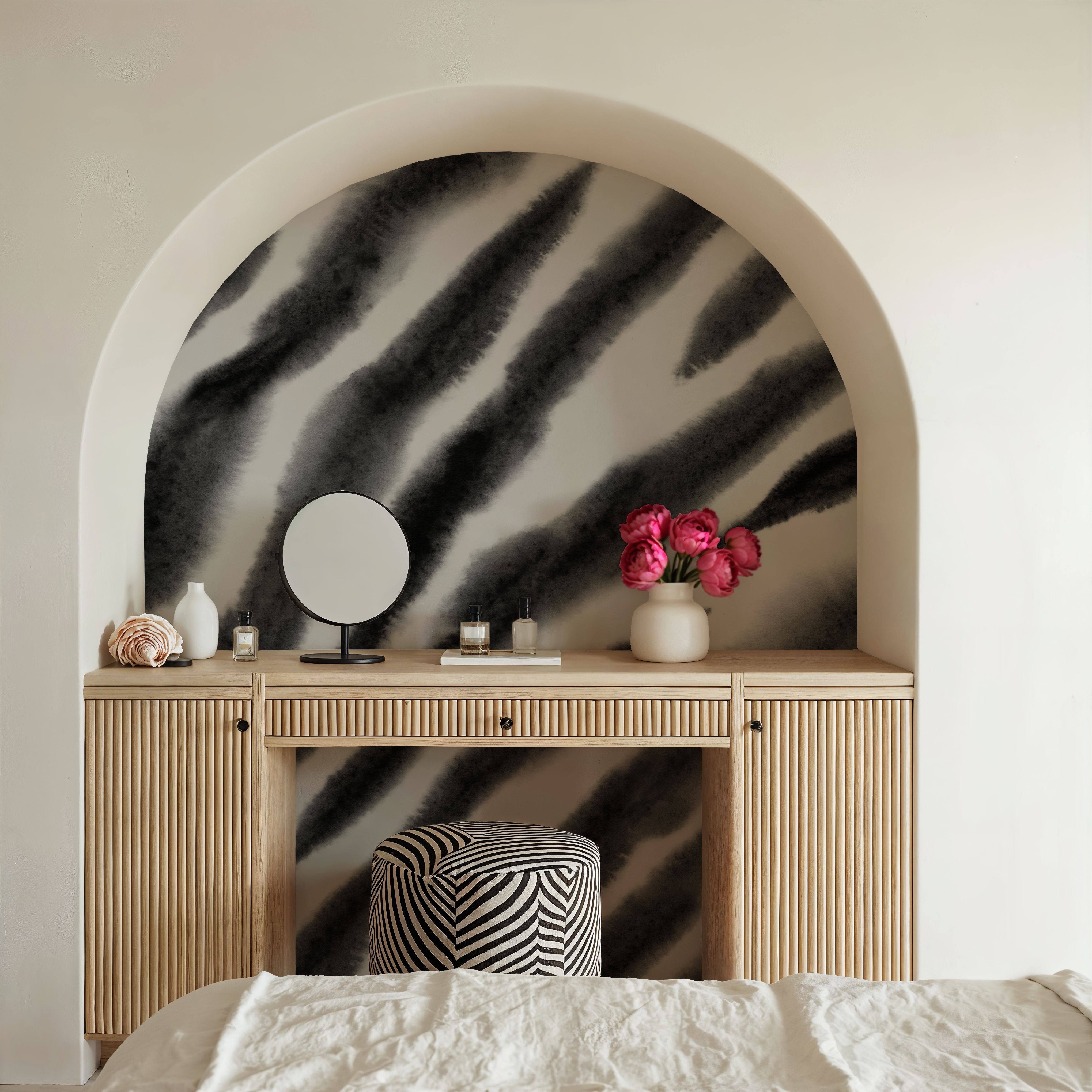 Watercolor Tiger Stripes, Zebra