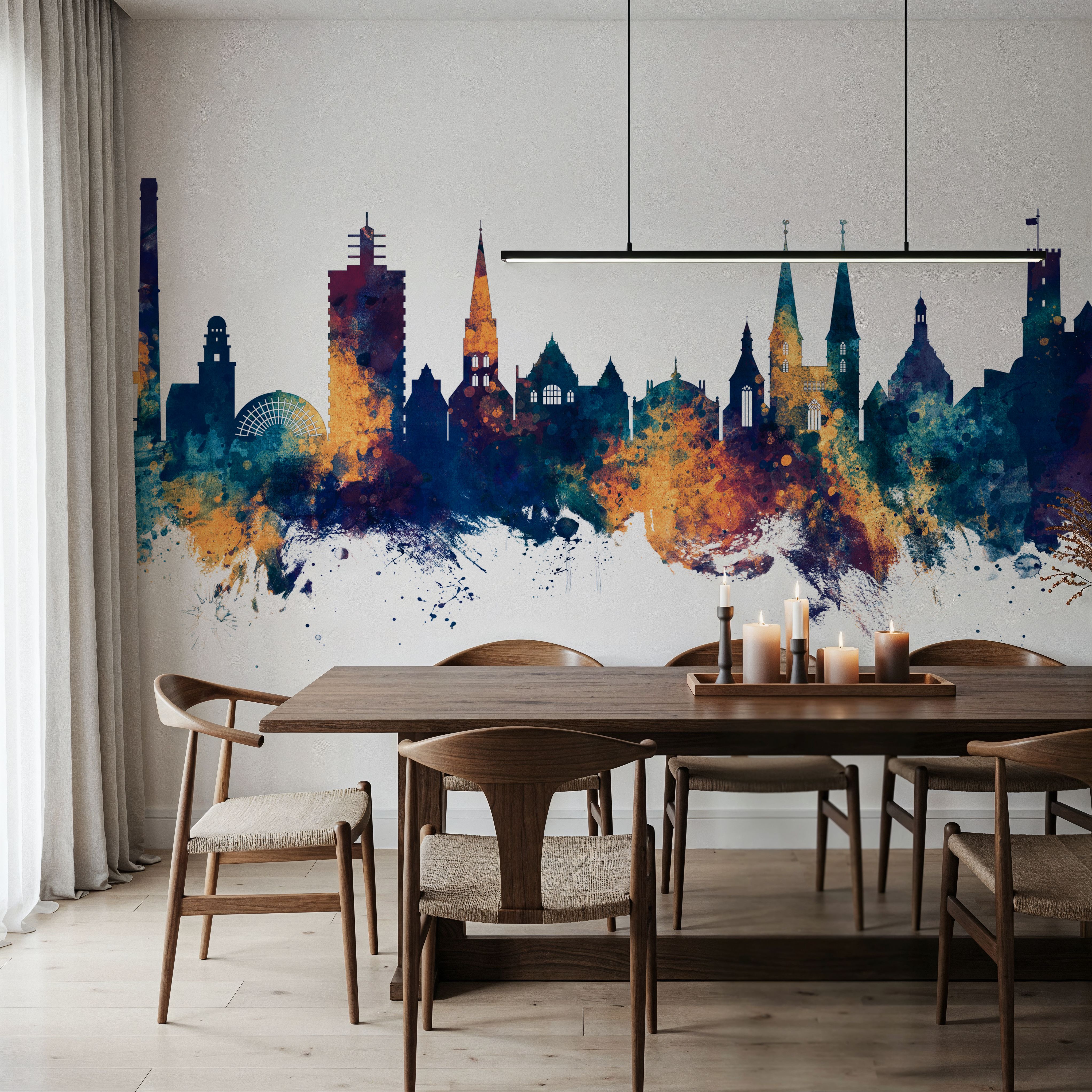 Bielefeld Germany Skyline Blue & Bronze