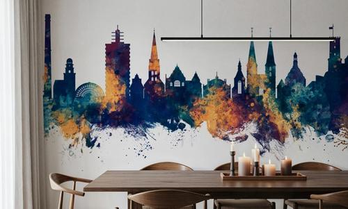 Bielefeld Germany Skyline Blue & Bronze