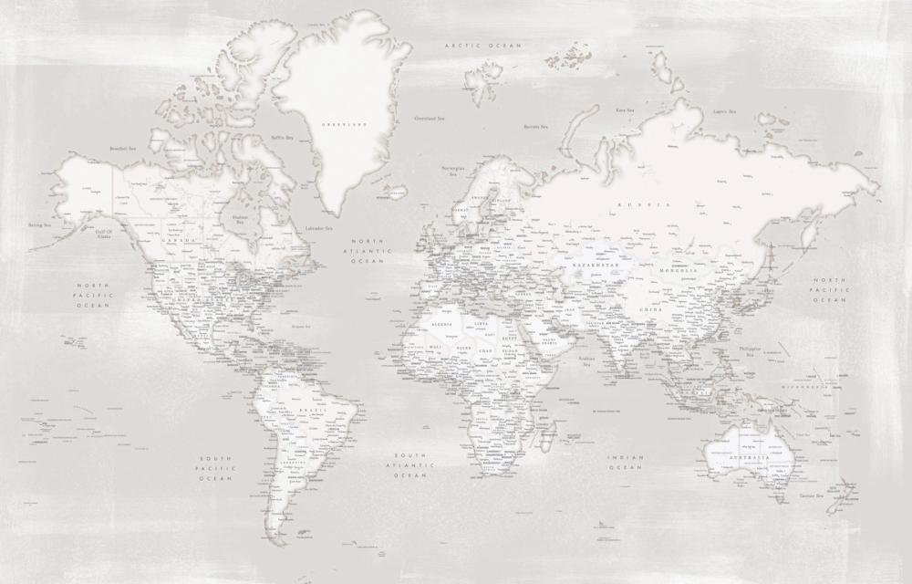World Map Cities - Maeli Warm
