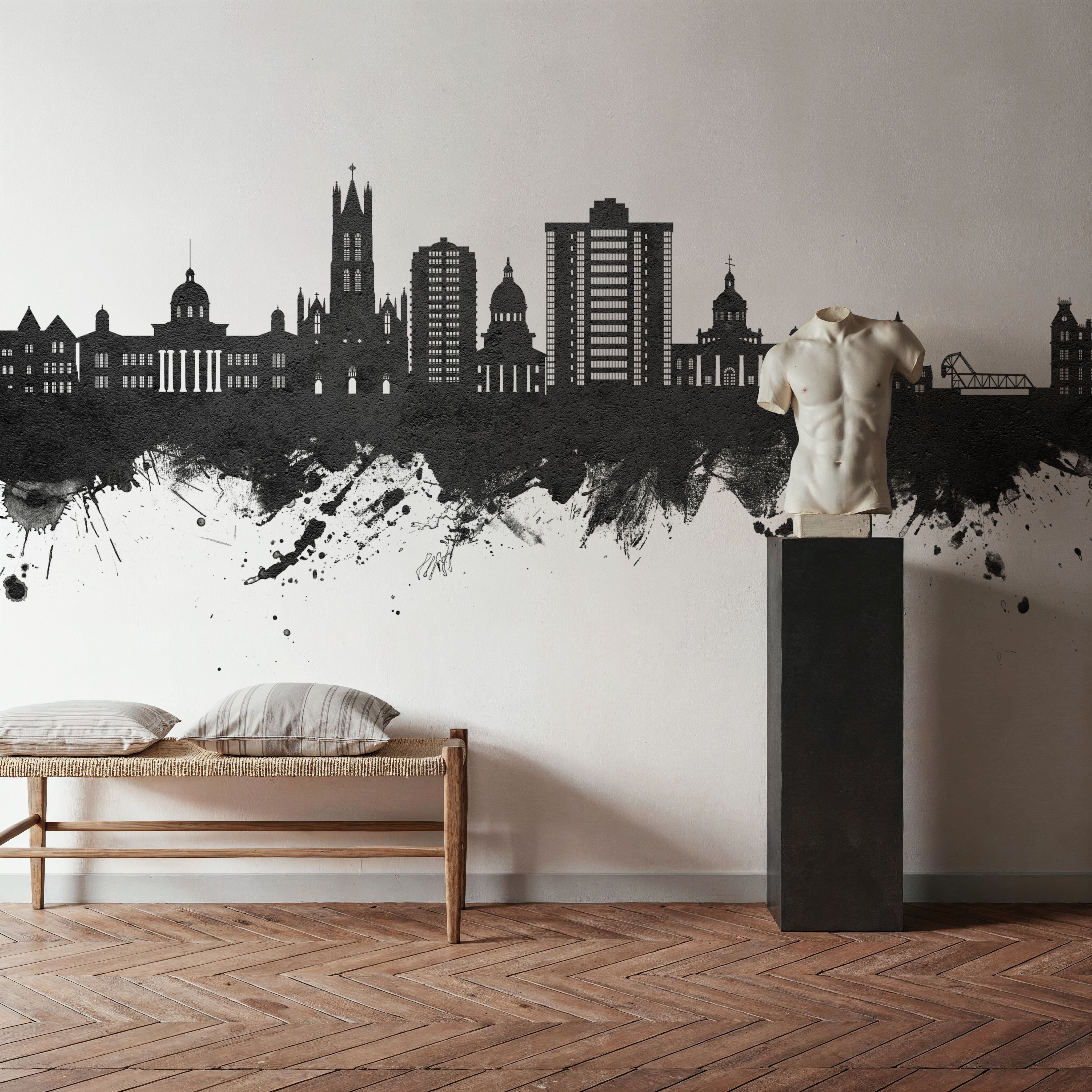 Kingston Canada Skyline Black & White