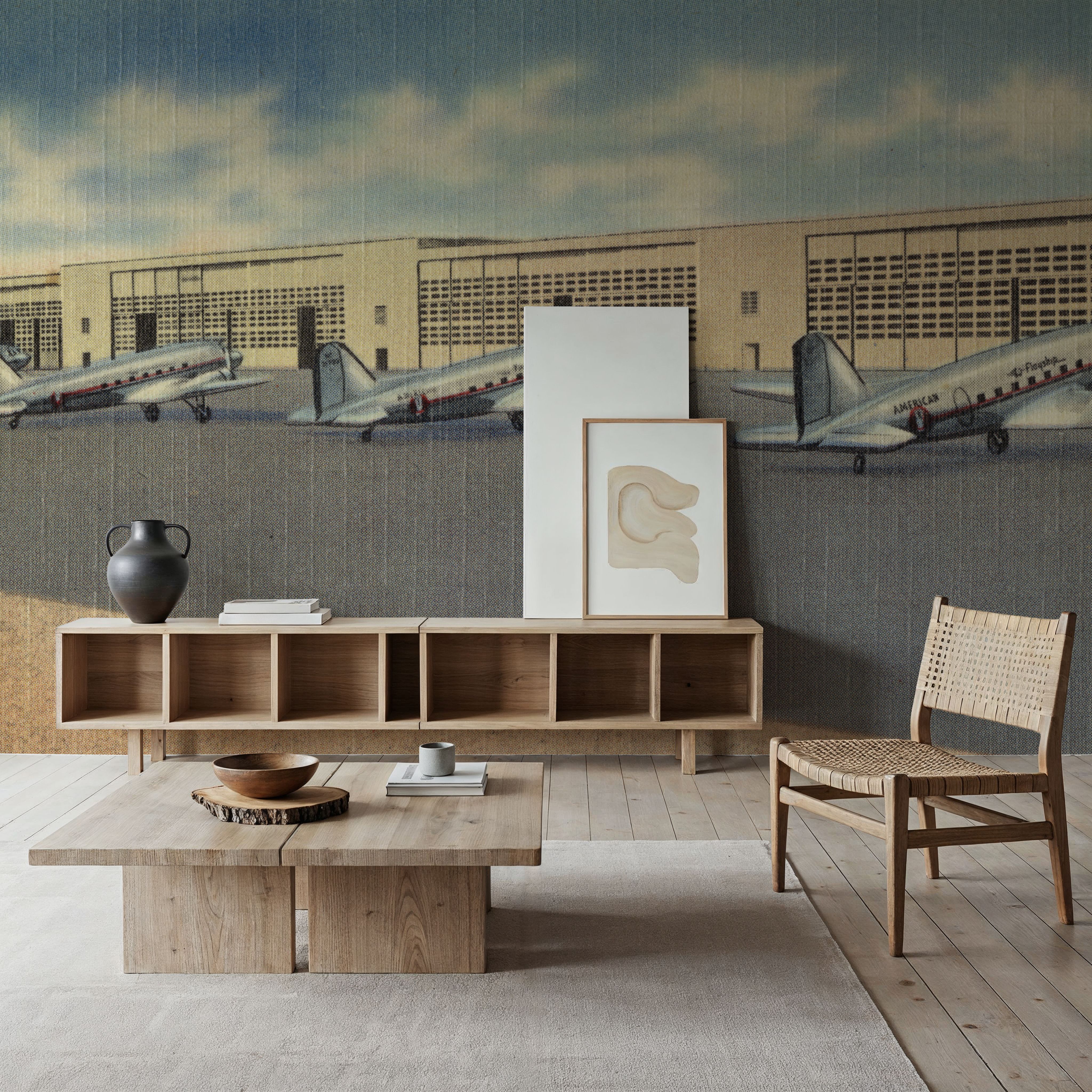 Greetings from American Airport - Screenprint Postcard