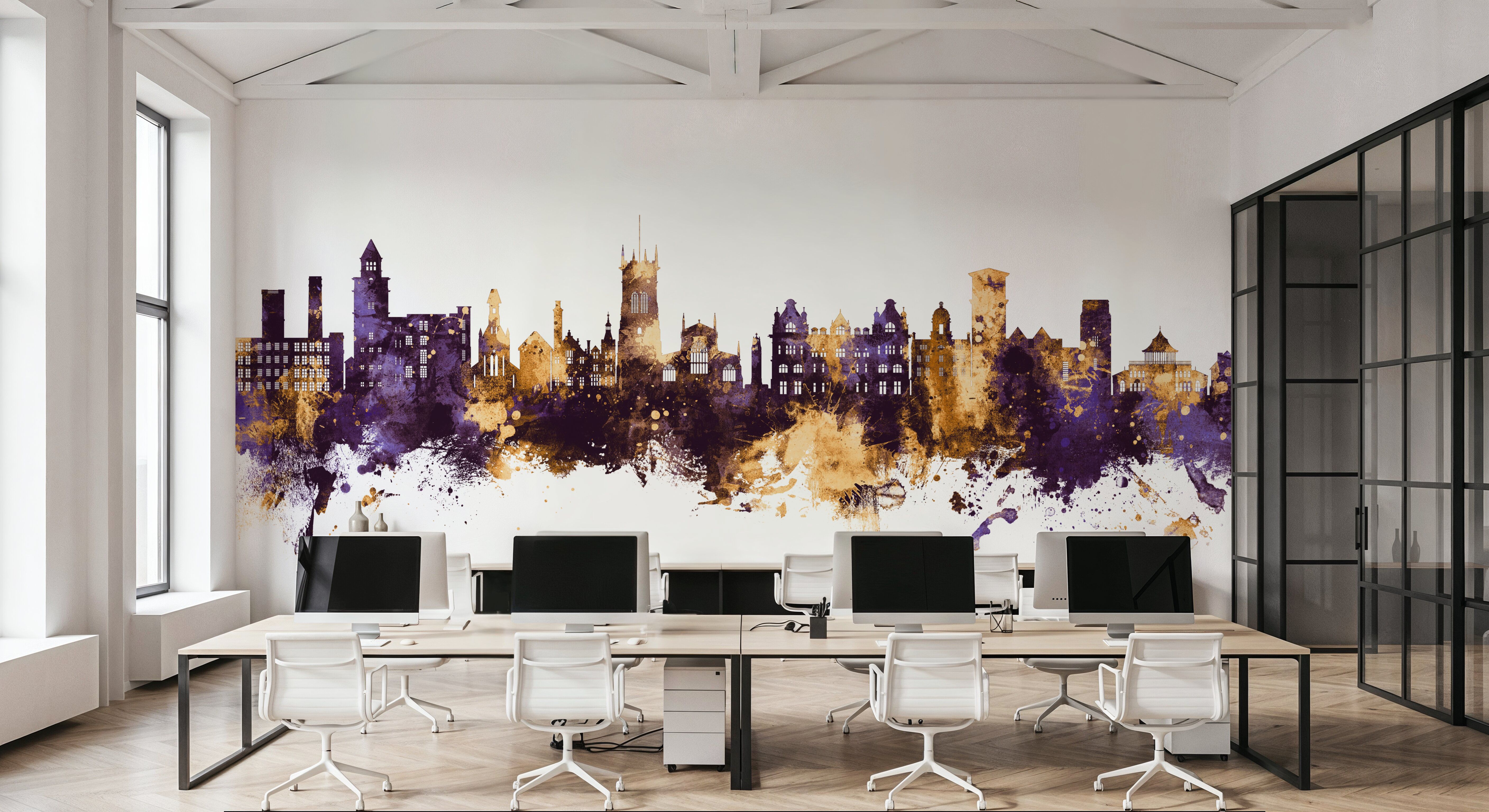 Wigan England Skyline Purple & Gold 