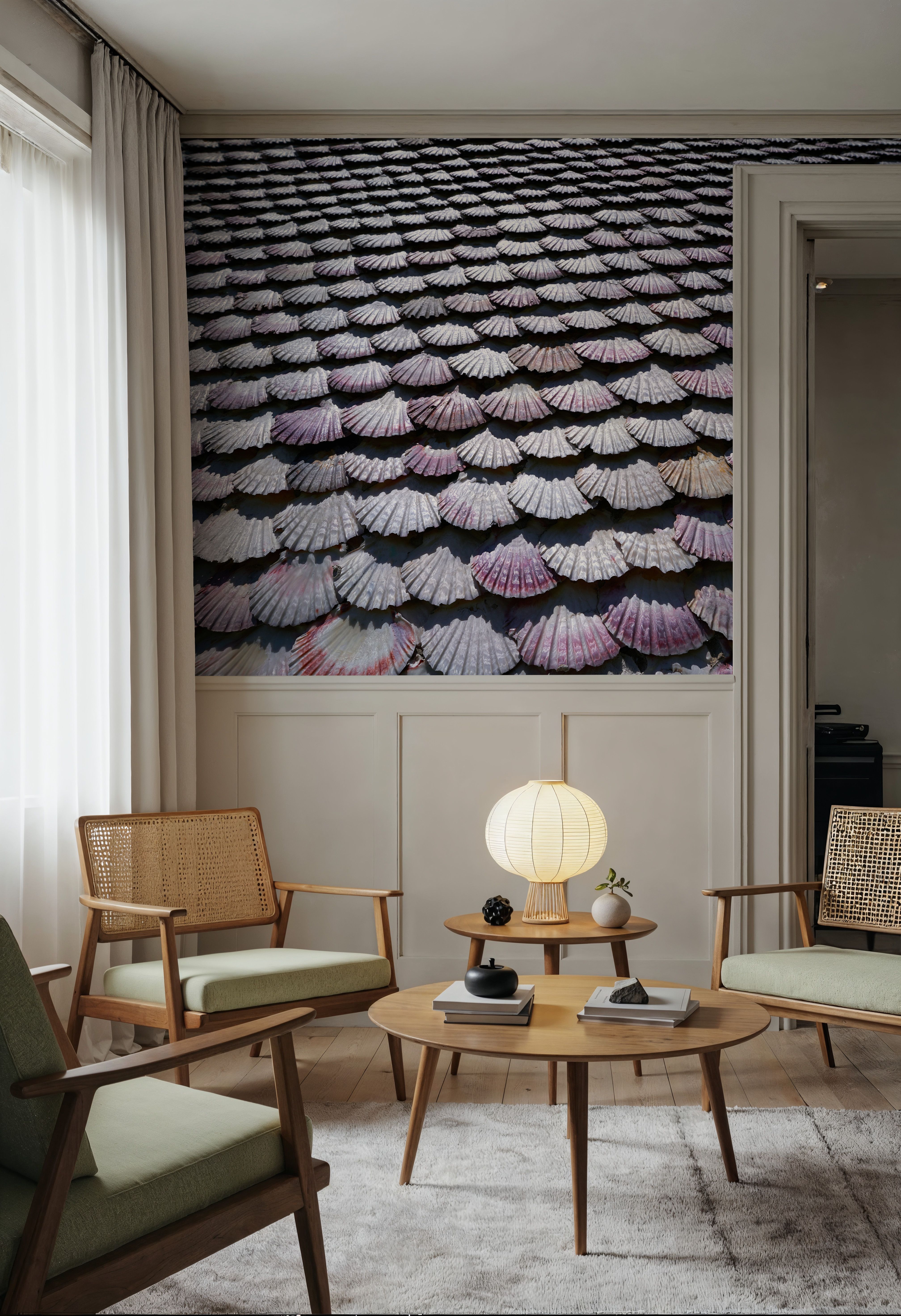Mauve Seashell Mosaic