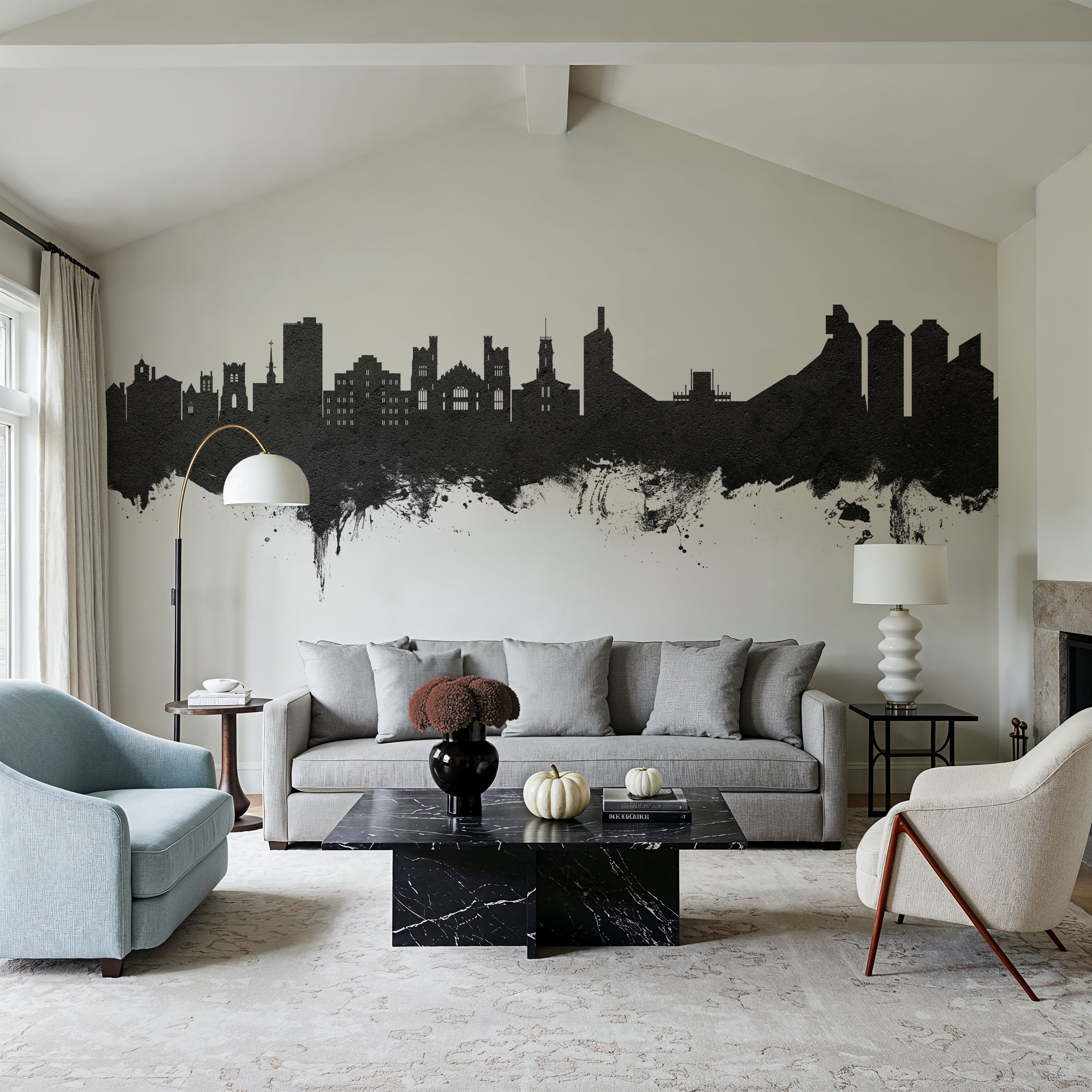 Boulder Colorado Skyline Black & White