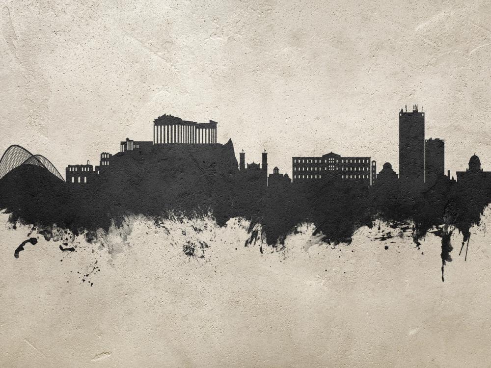 Athens Greece Skyline Concrete