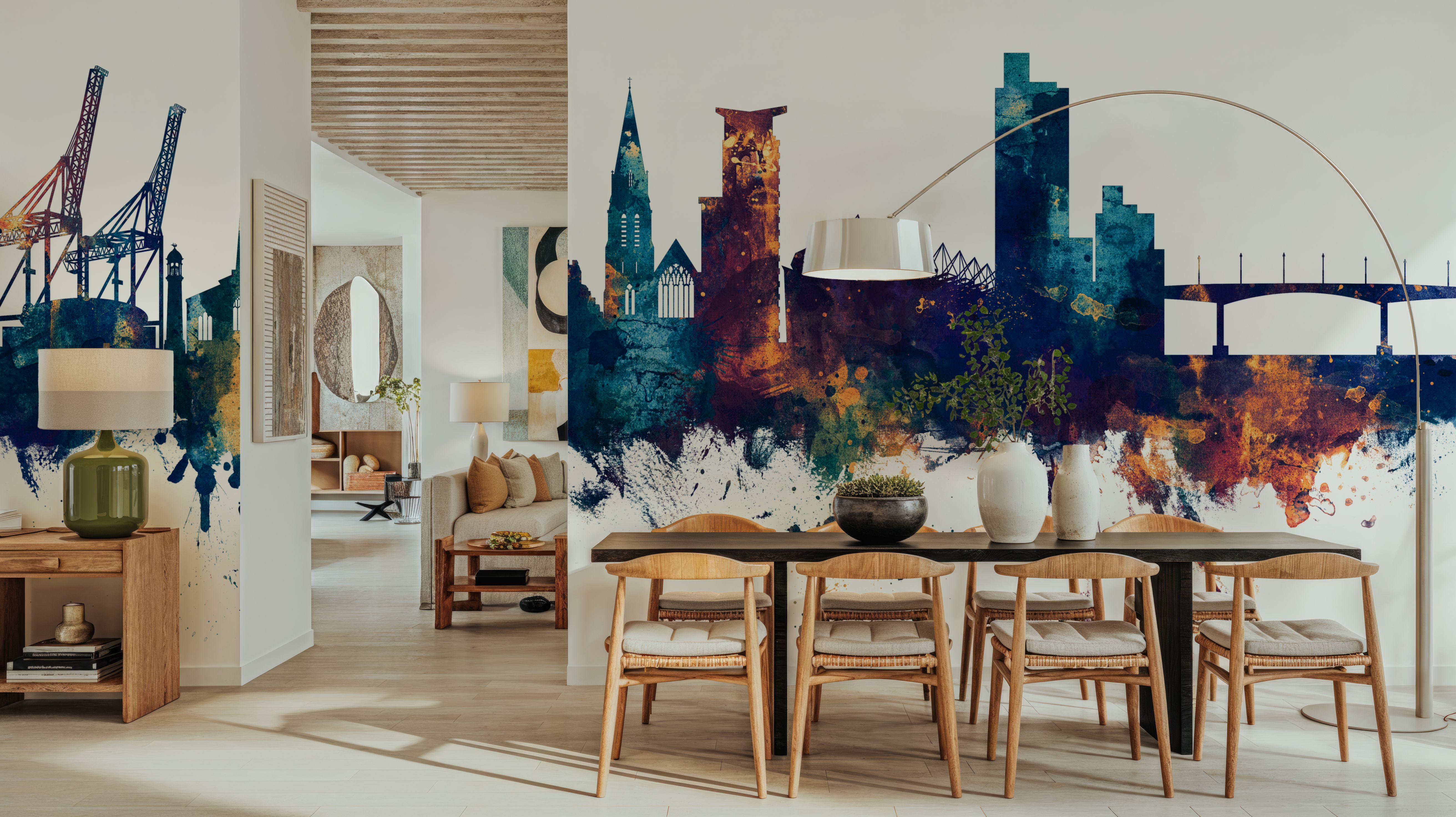 Southampton England Skyline Blue & Bronze