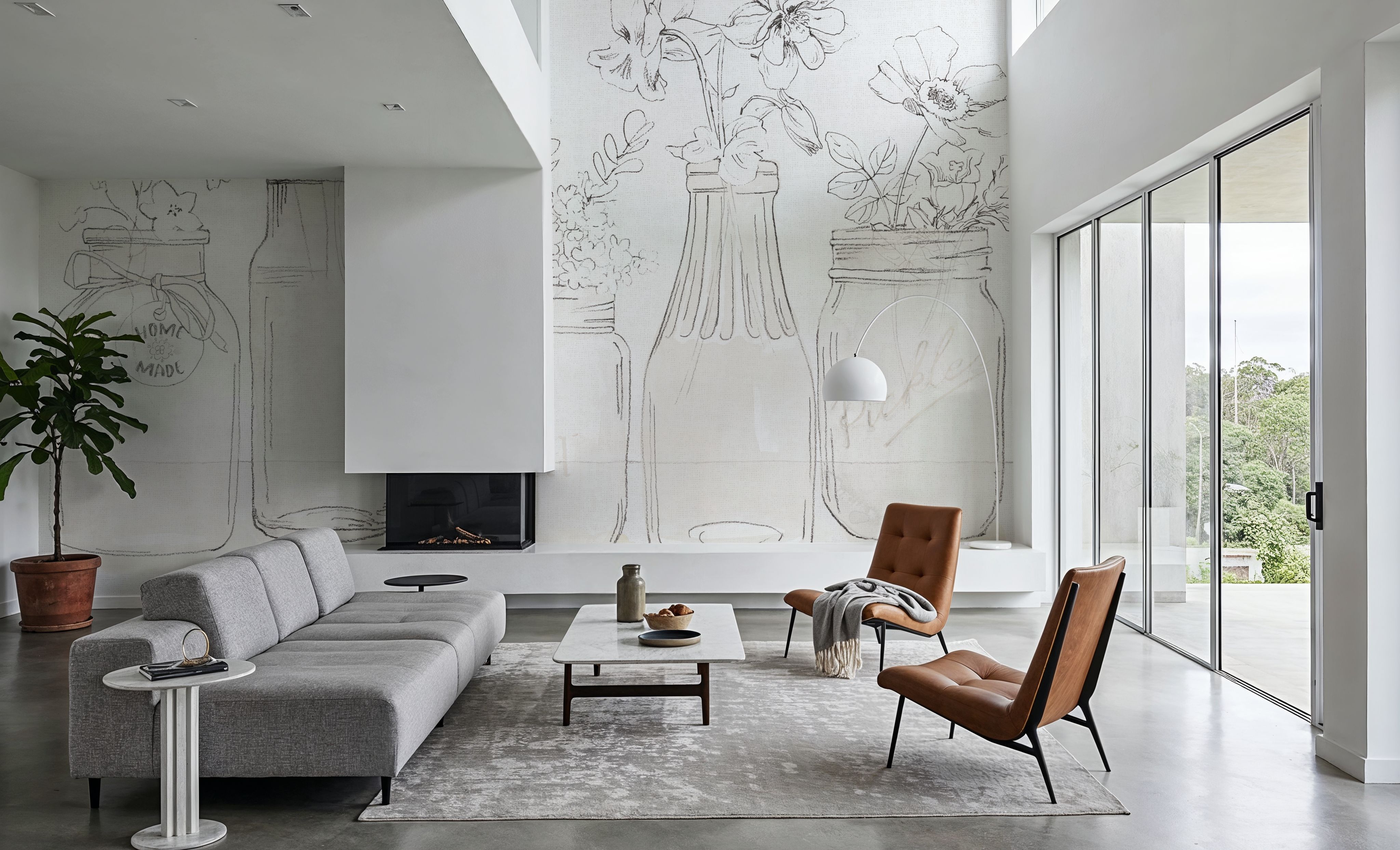 Forget Me Nots Lines, Tapeten