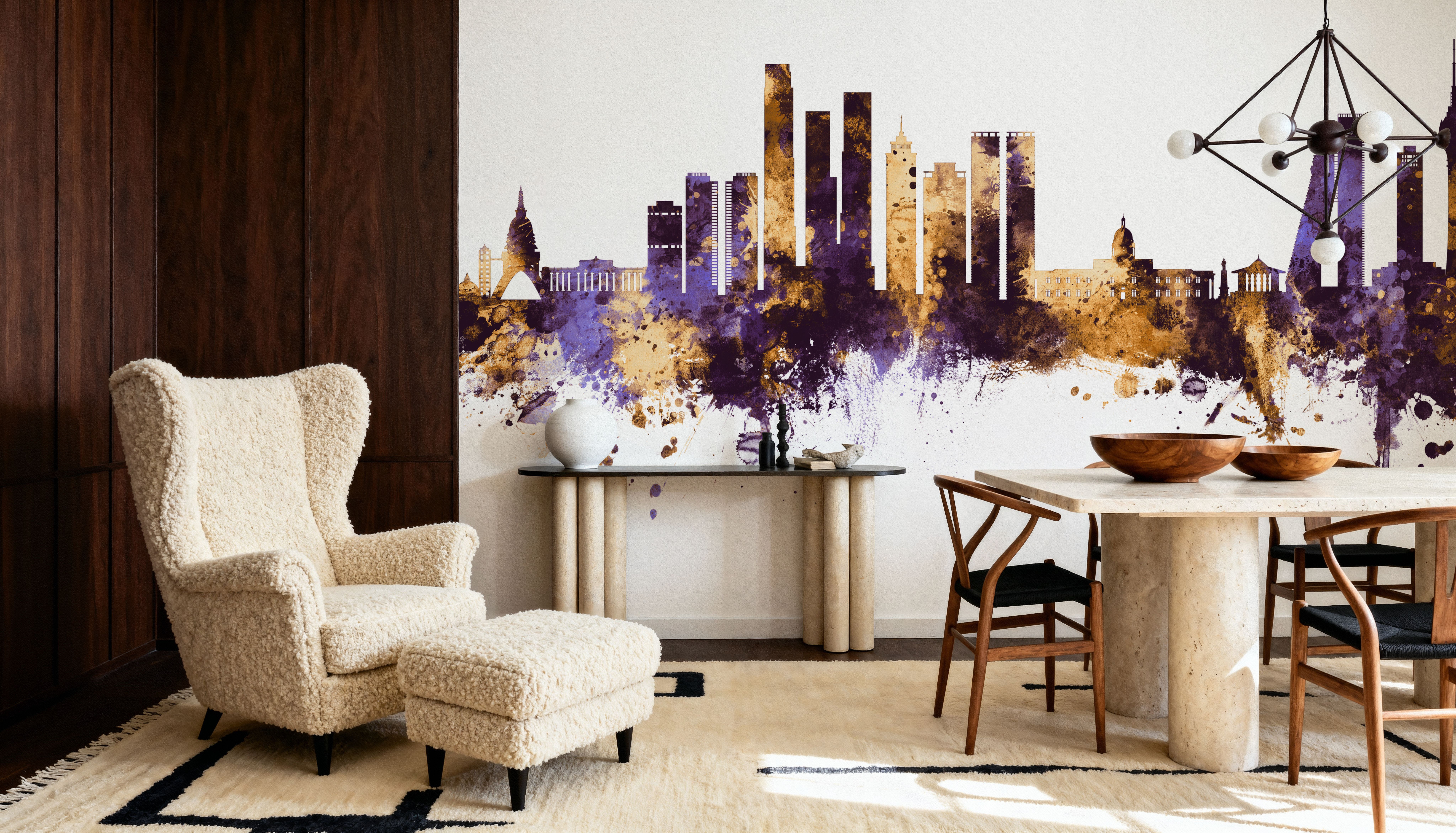 Colombo Sri Lanka Skyline Purple & Gold