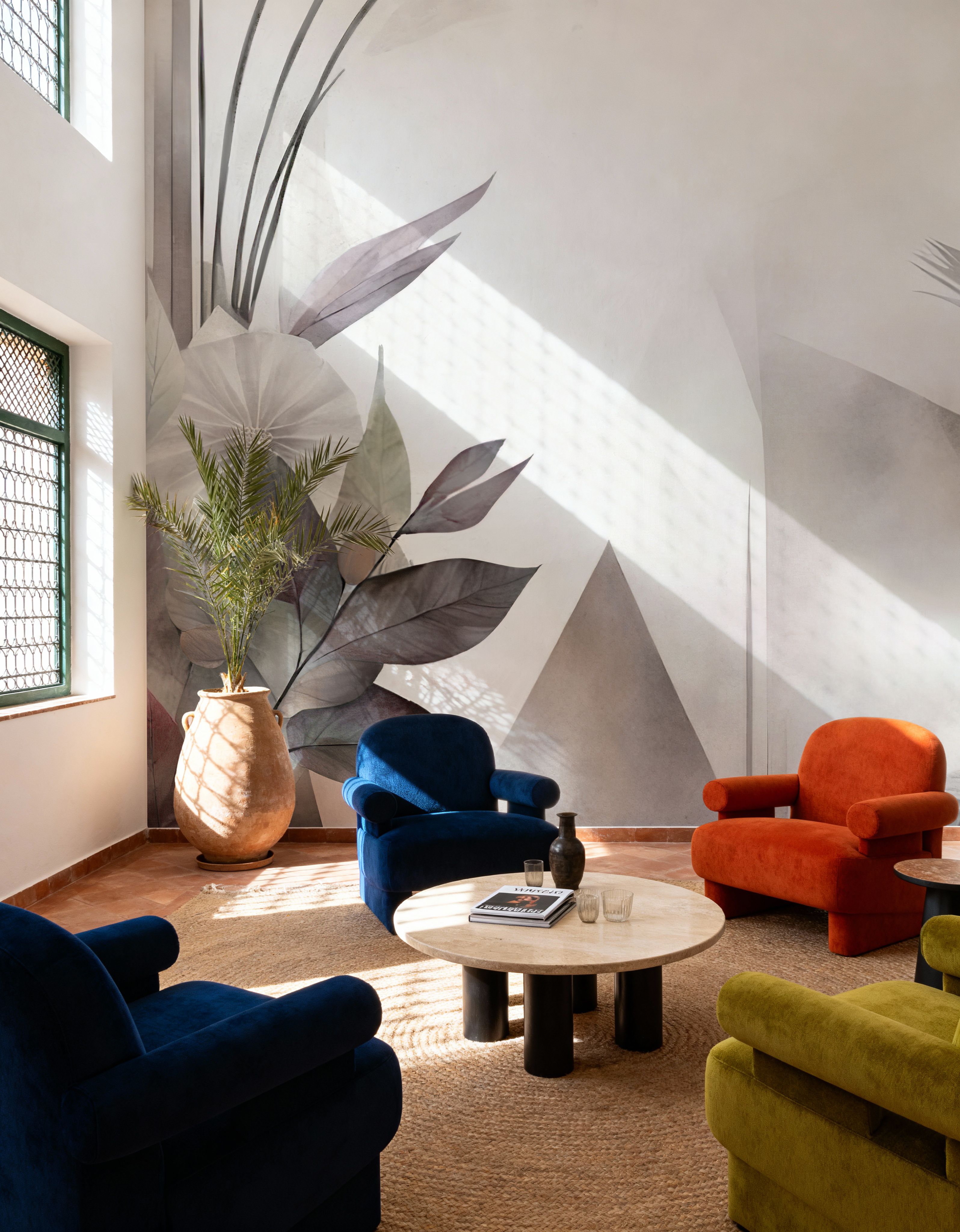 Floral Watercolor Abstract Gray