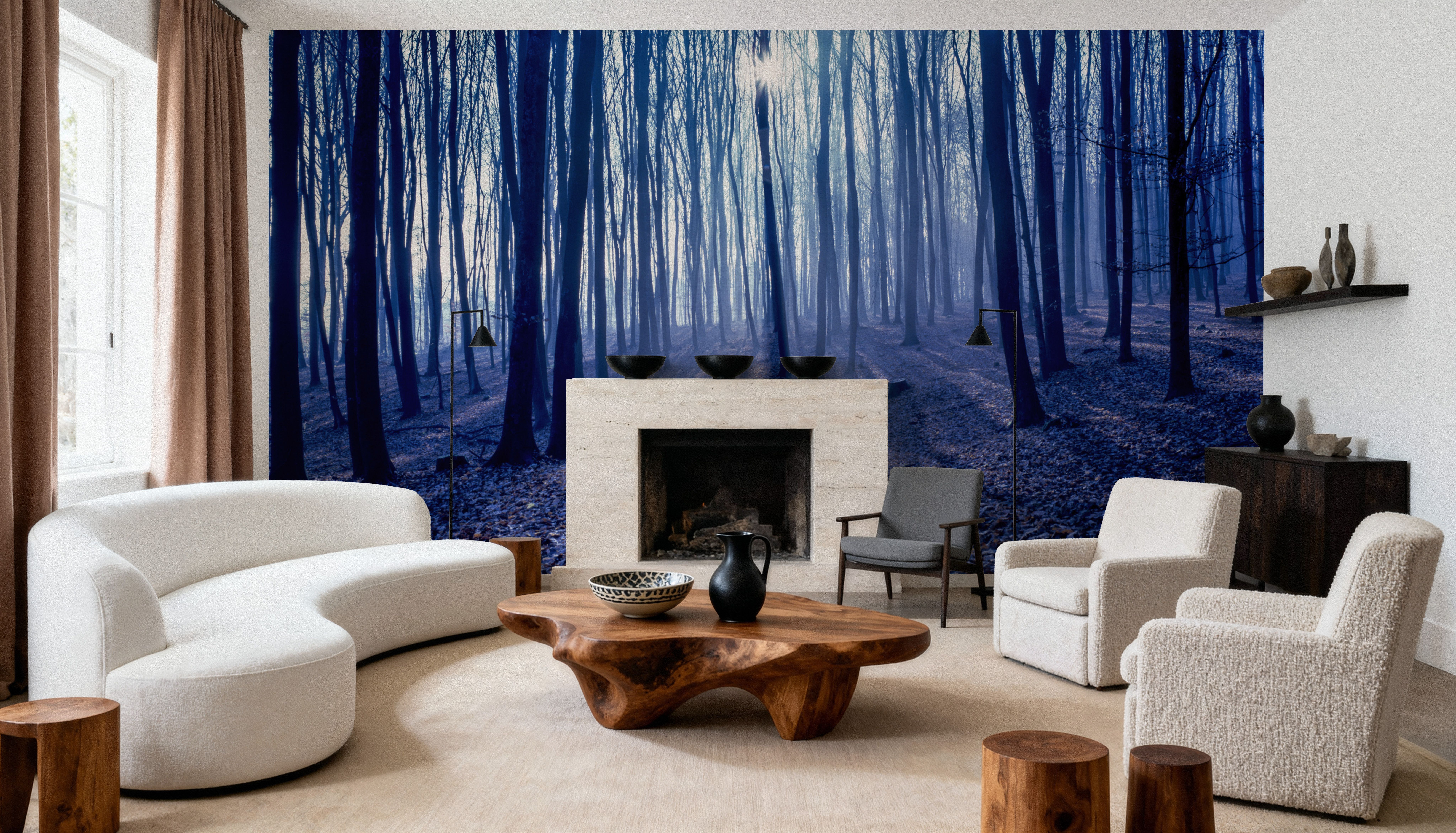 Misty Blue Forest