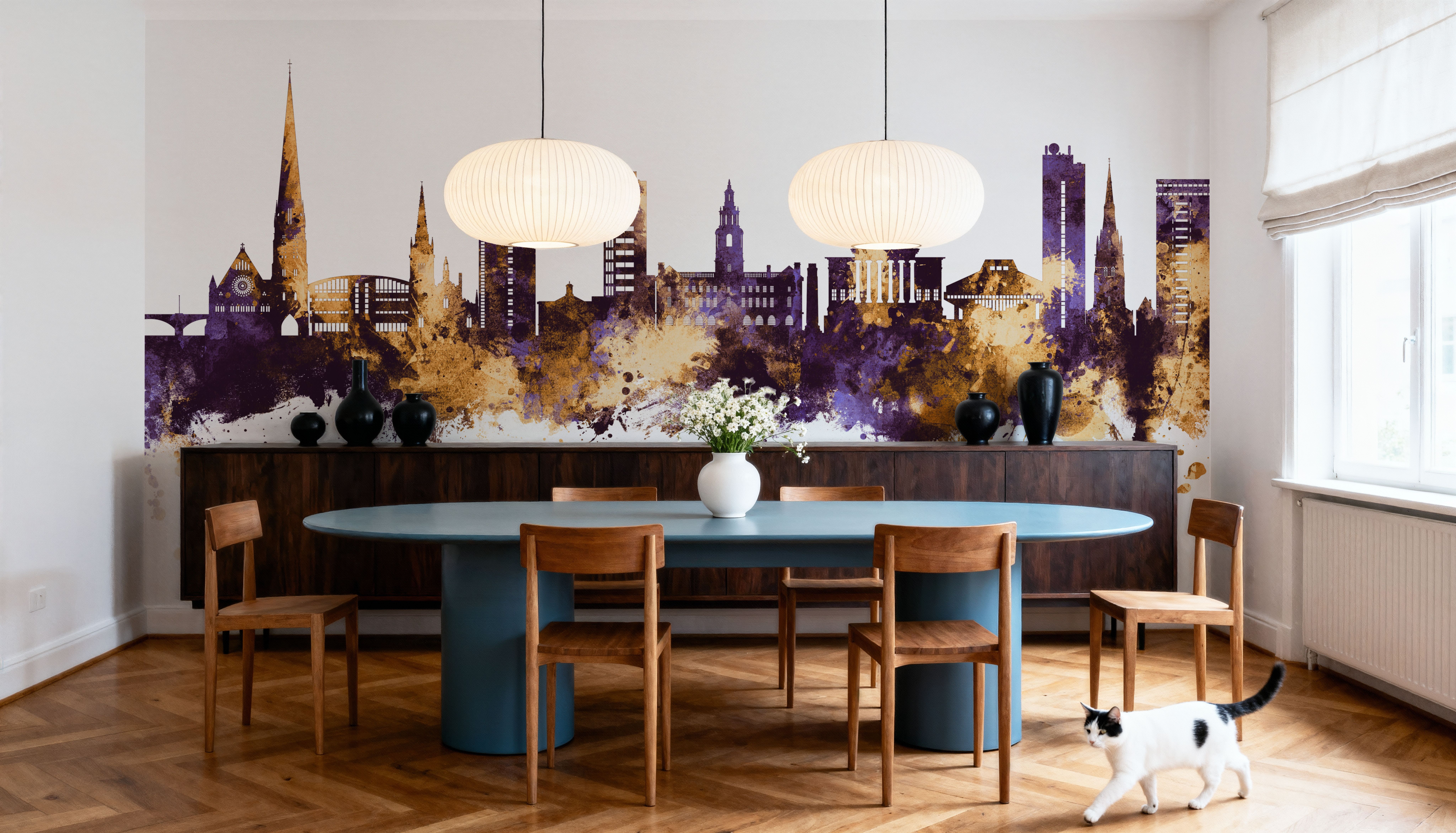 Preston England Skyline Purple & Gold