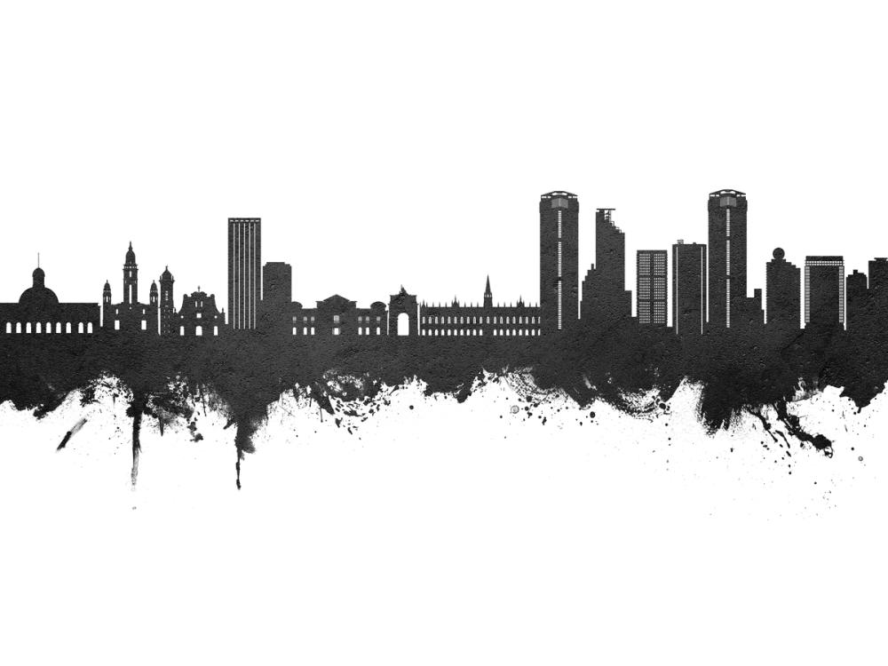 Caracas Skyline Black & White