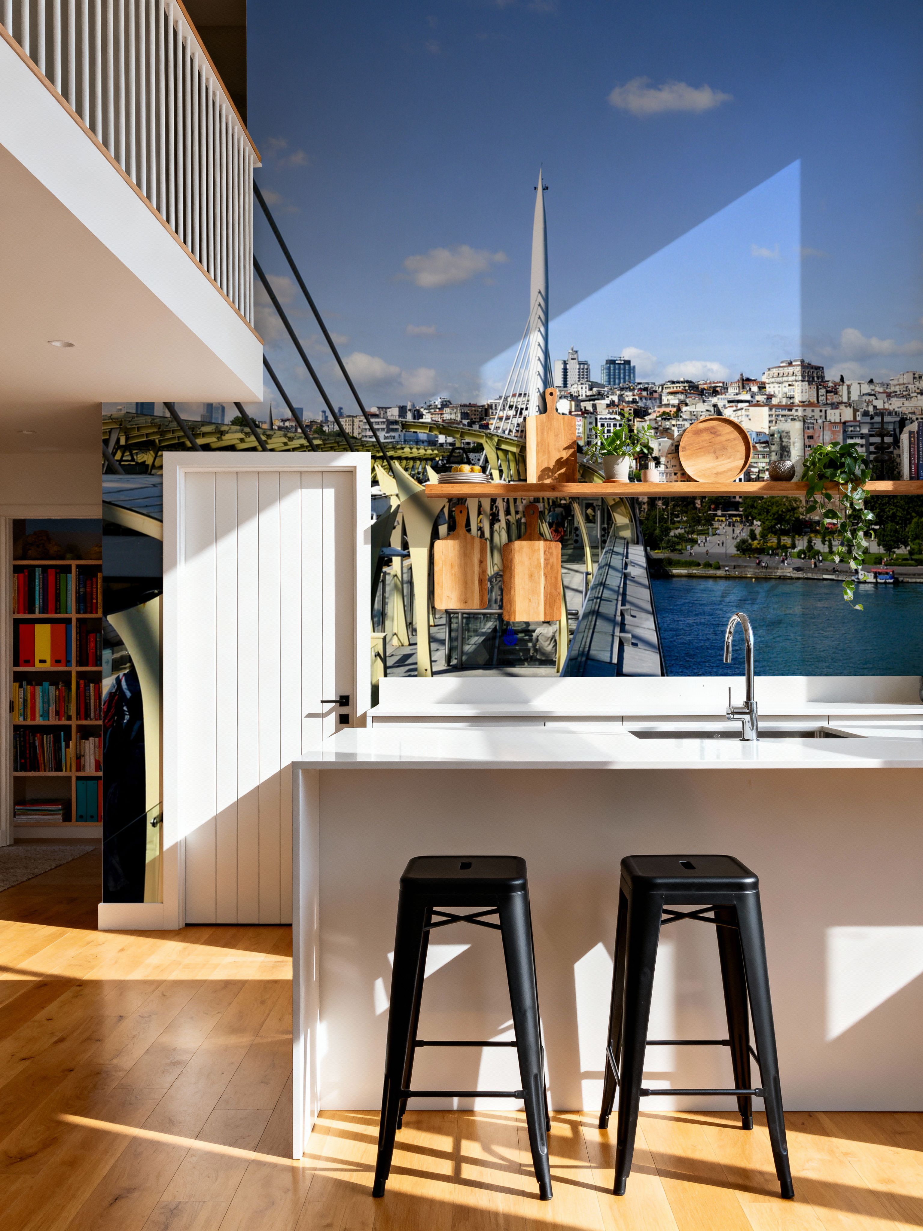 Urban Bridge Crossing