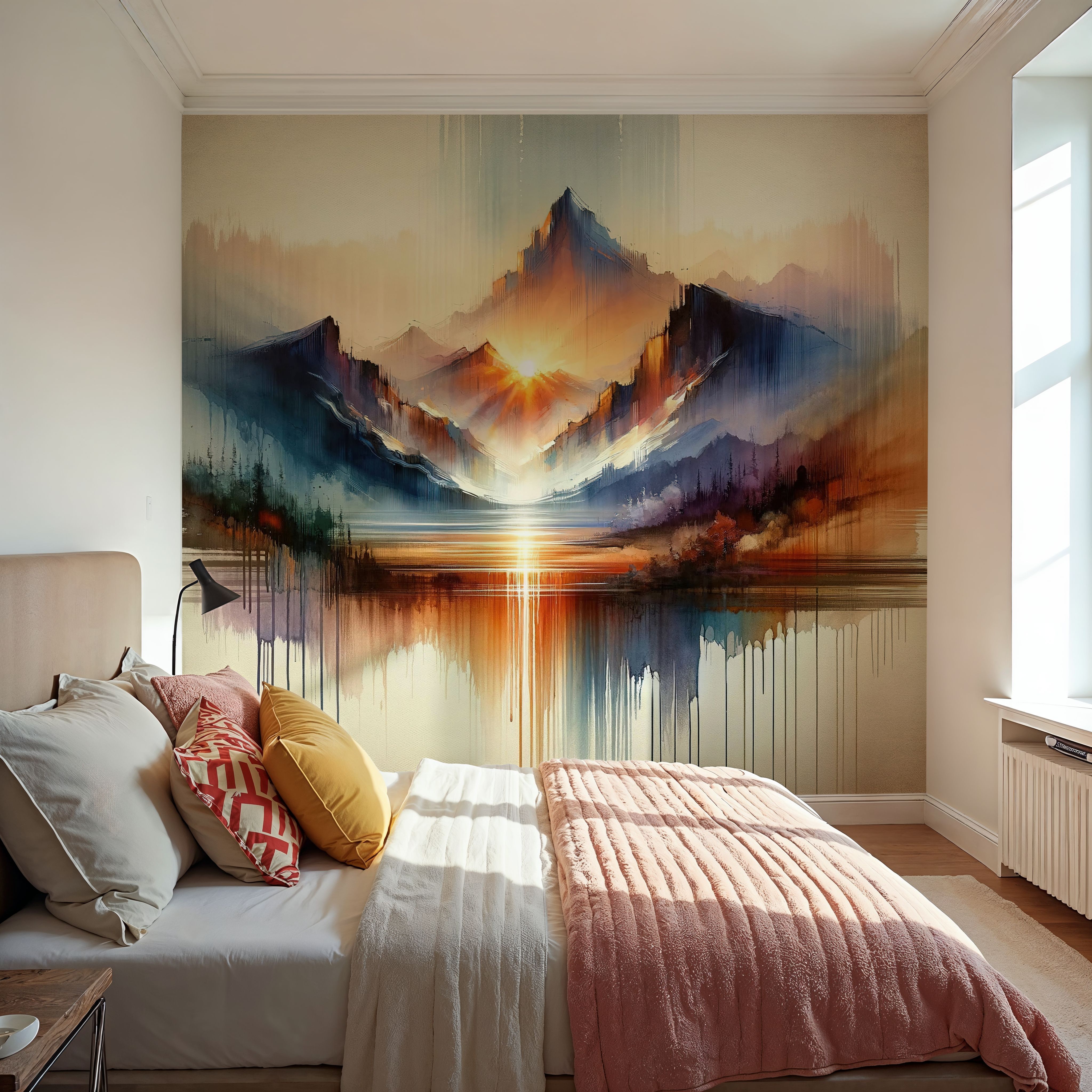 Watercolor Abstract Mountains