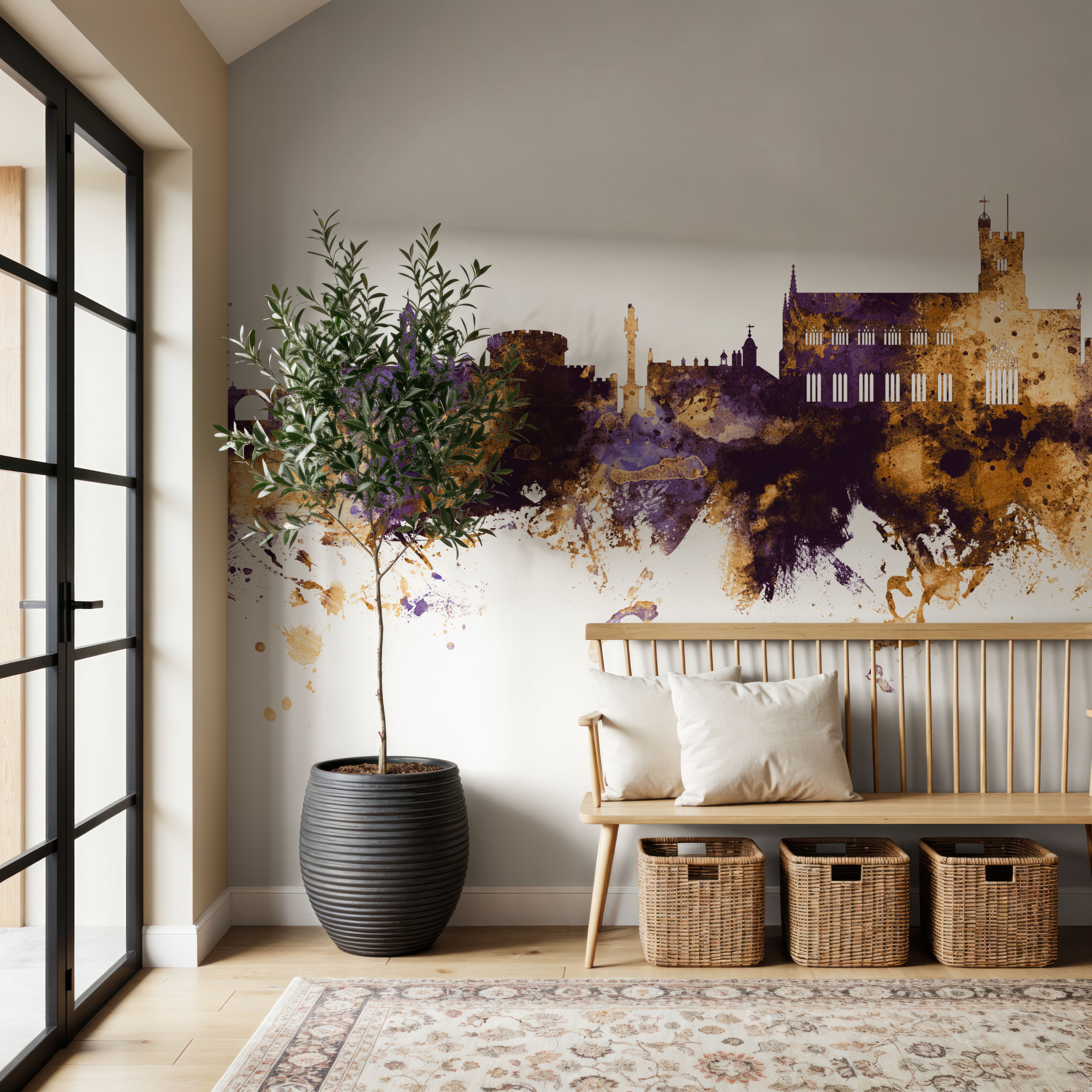 Carlisle England Skyline Purple & Gold