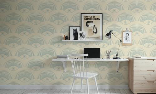 Art Deco Eye, Sky Blue