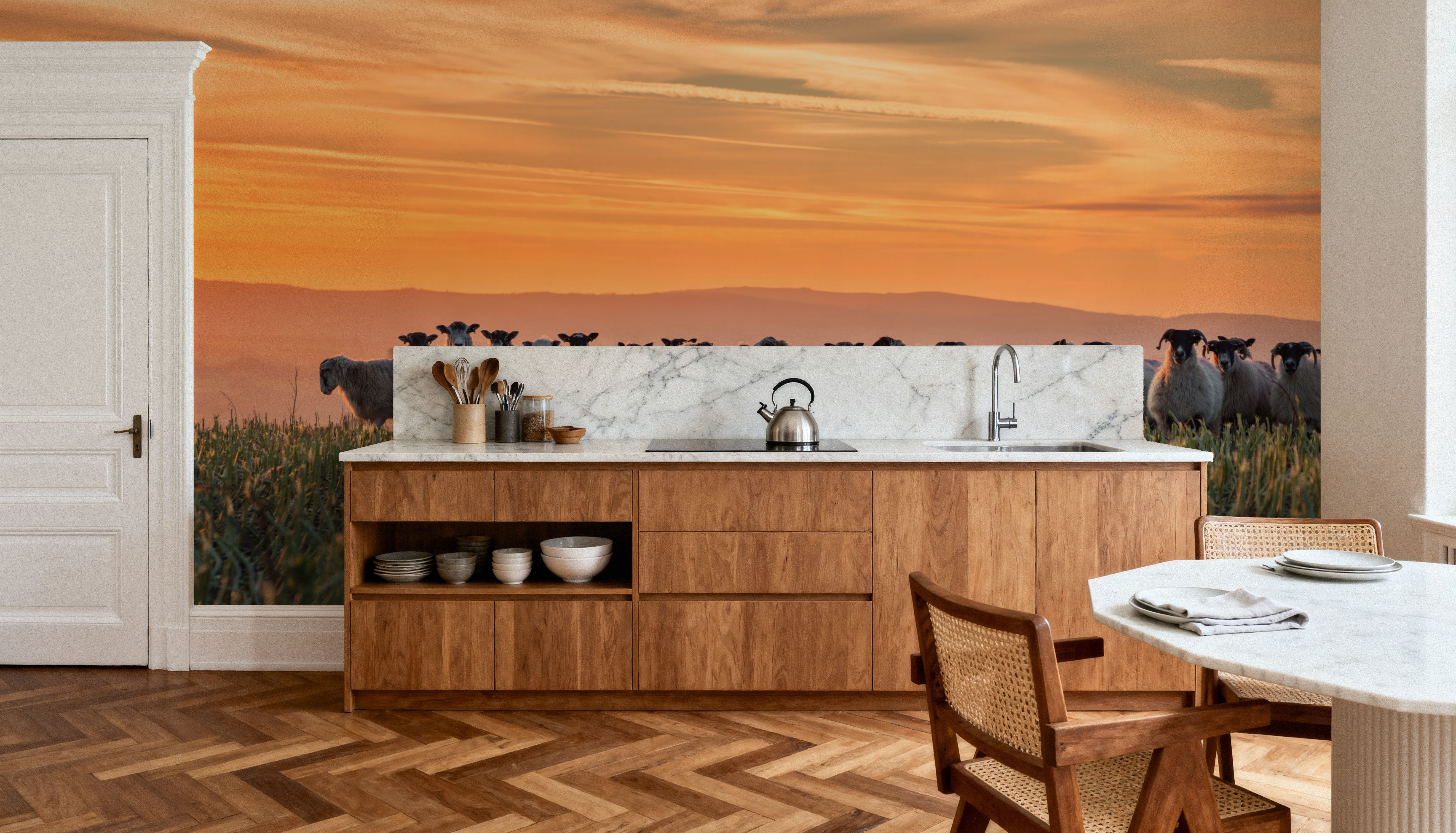 Golden Hour Flock, Wallpaper