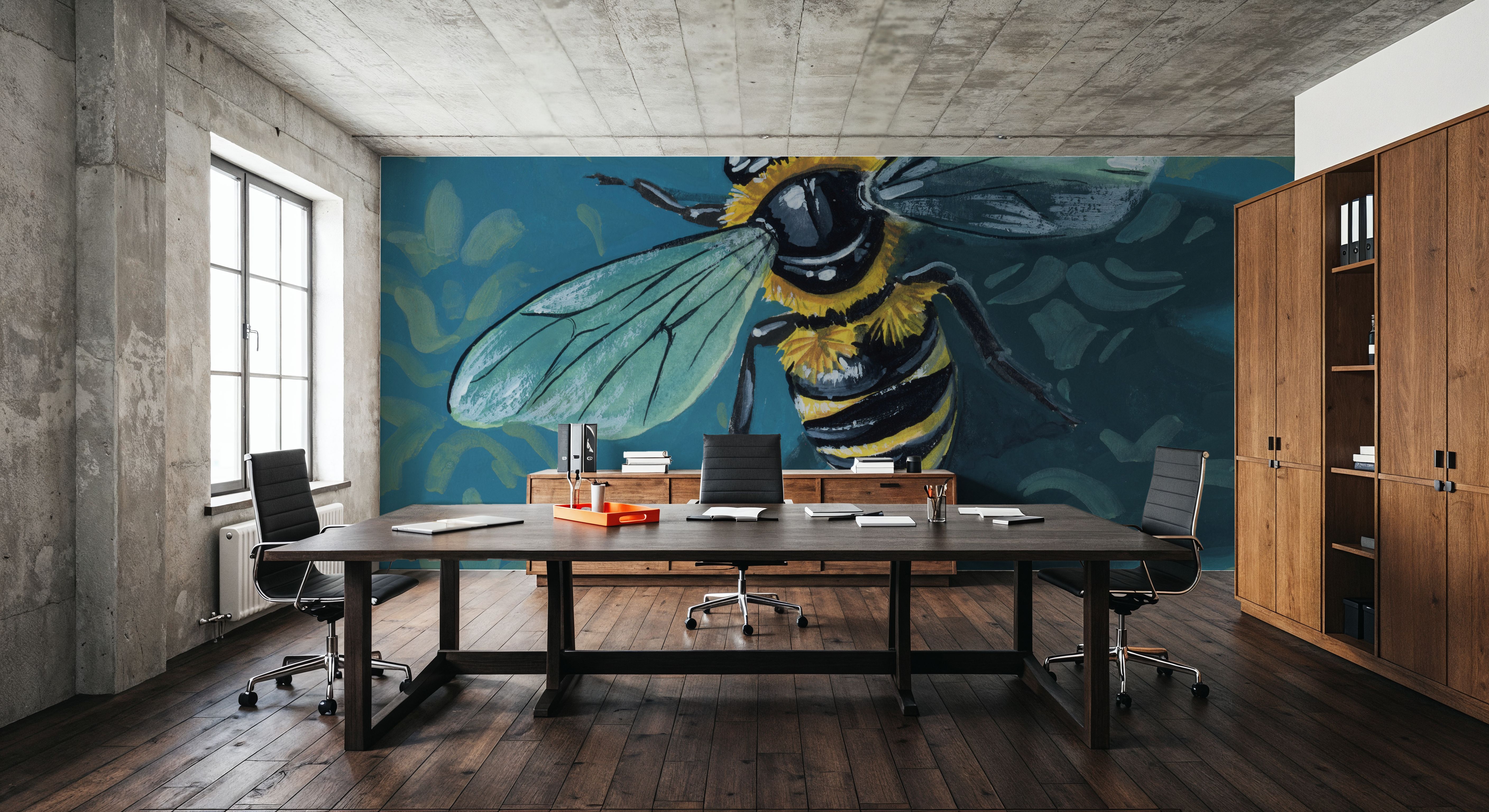 Bee on The Library Wall
