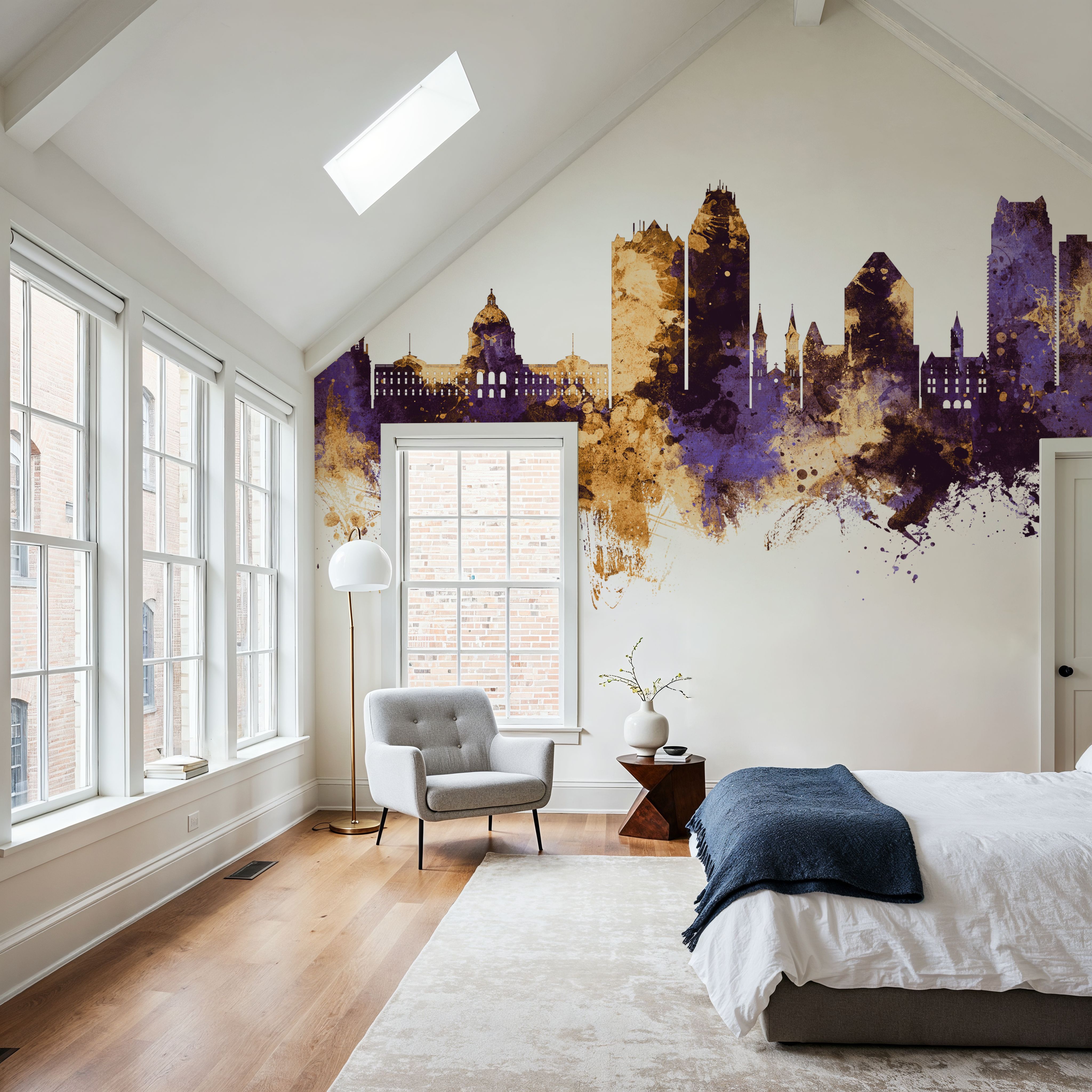 Saint Paul Minnesota Skyline Purple & Gold