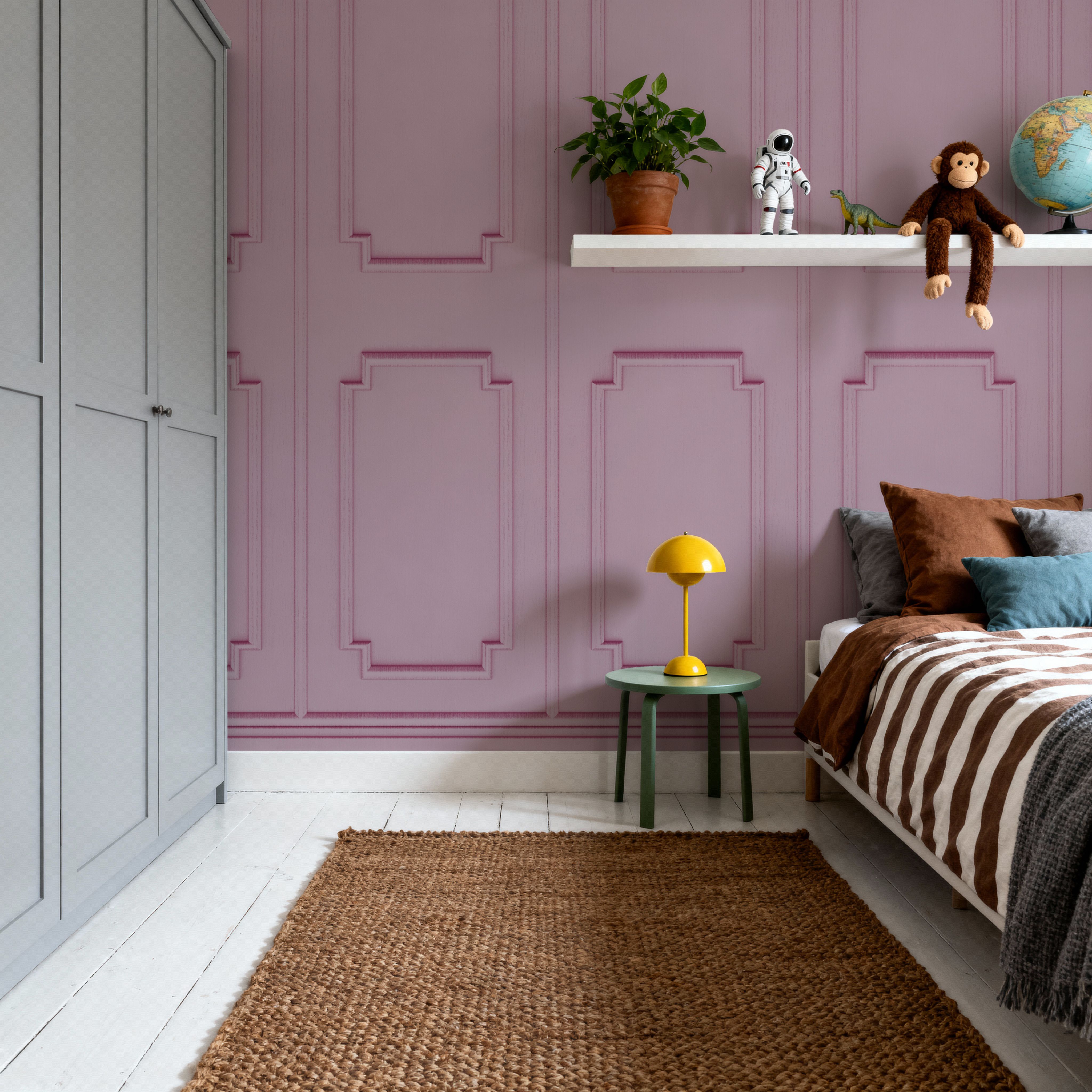 Faux Wall Panel Moulding, Pink